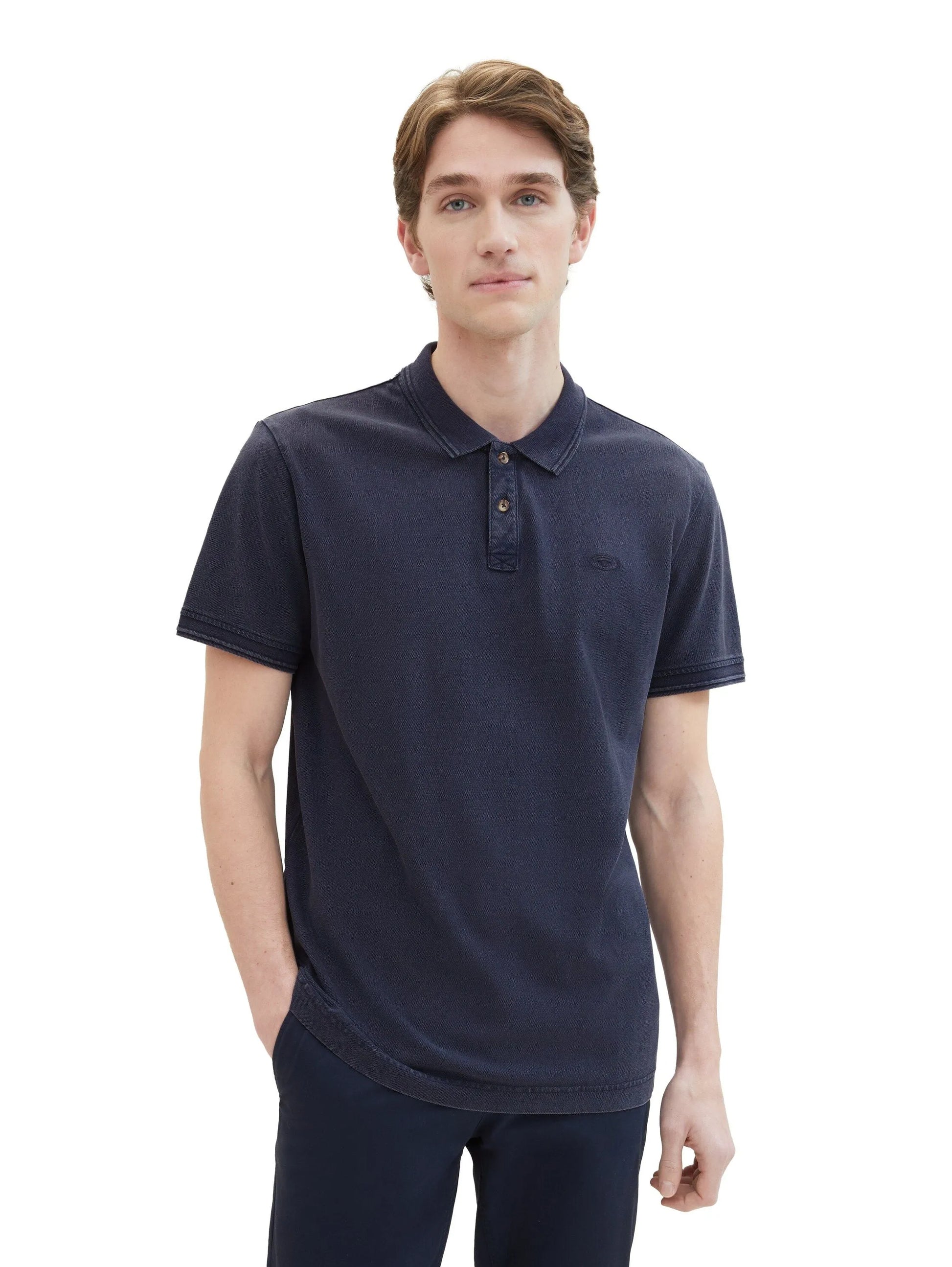 Tom Tailor – Poloshirt mit Logo Stickerei