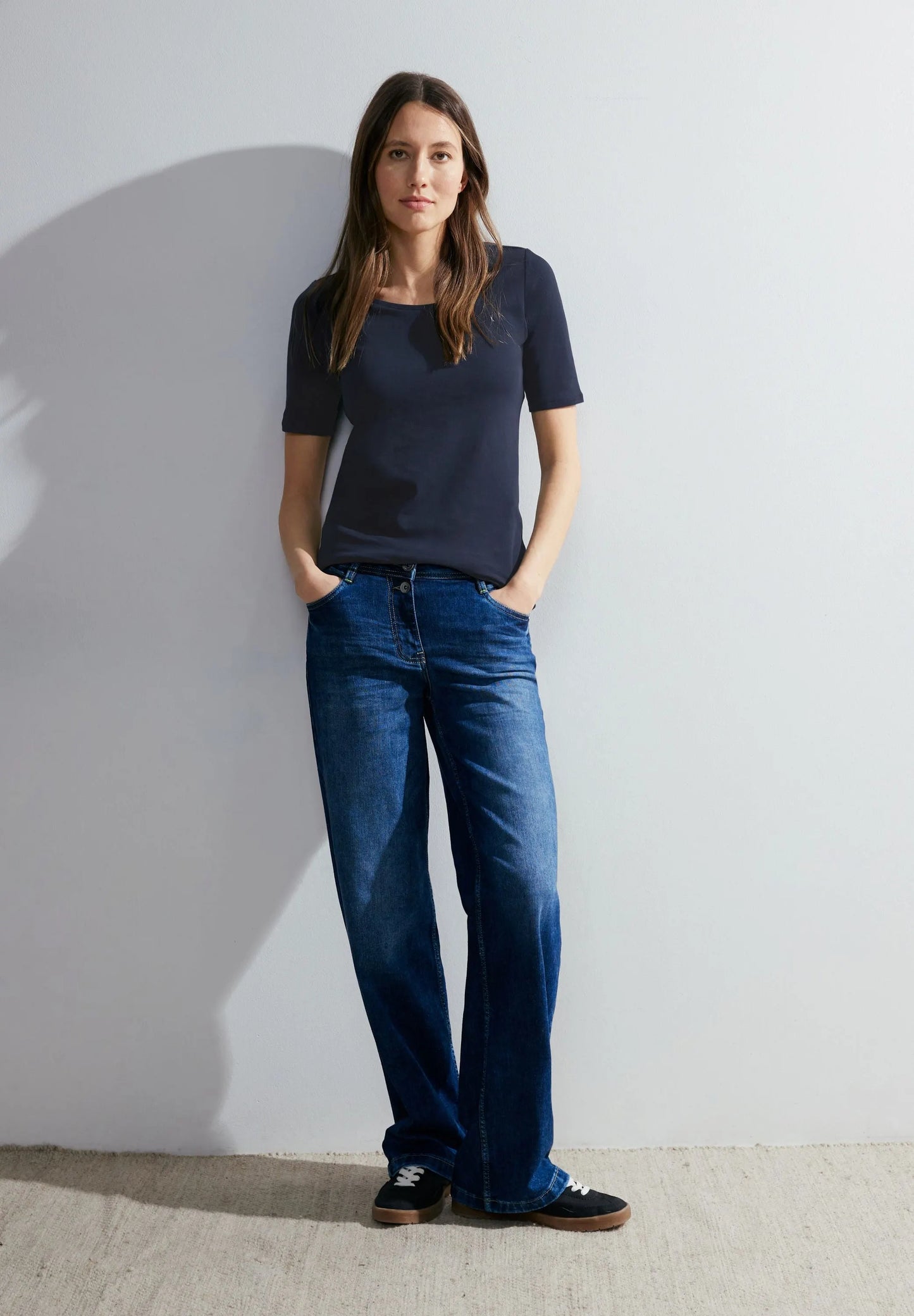 Cecil – Cecil Damen T-Shirt in Unifarbe