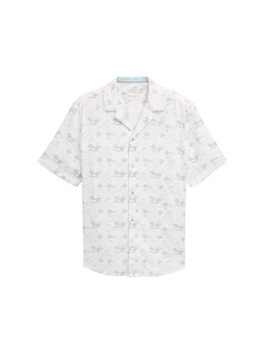 Tom Tailor – Tom Tailor Herren Regular Fit Kurzarmhemd mit Leinenanteil