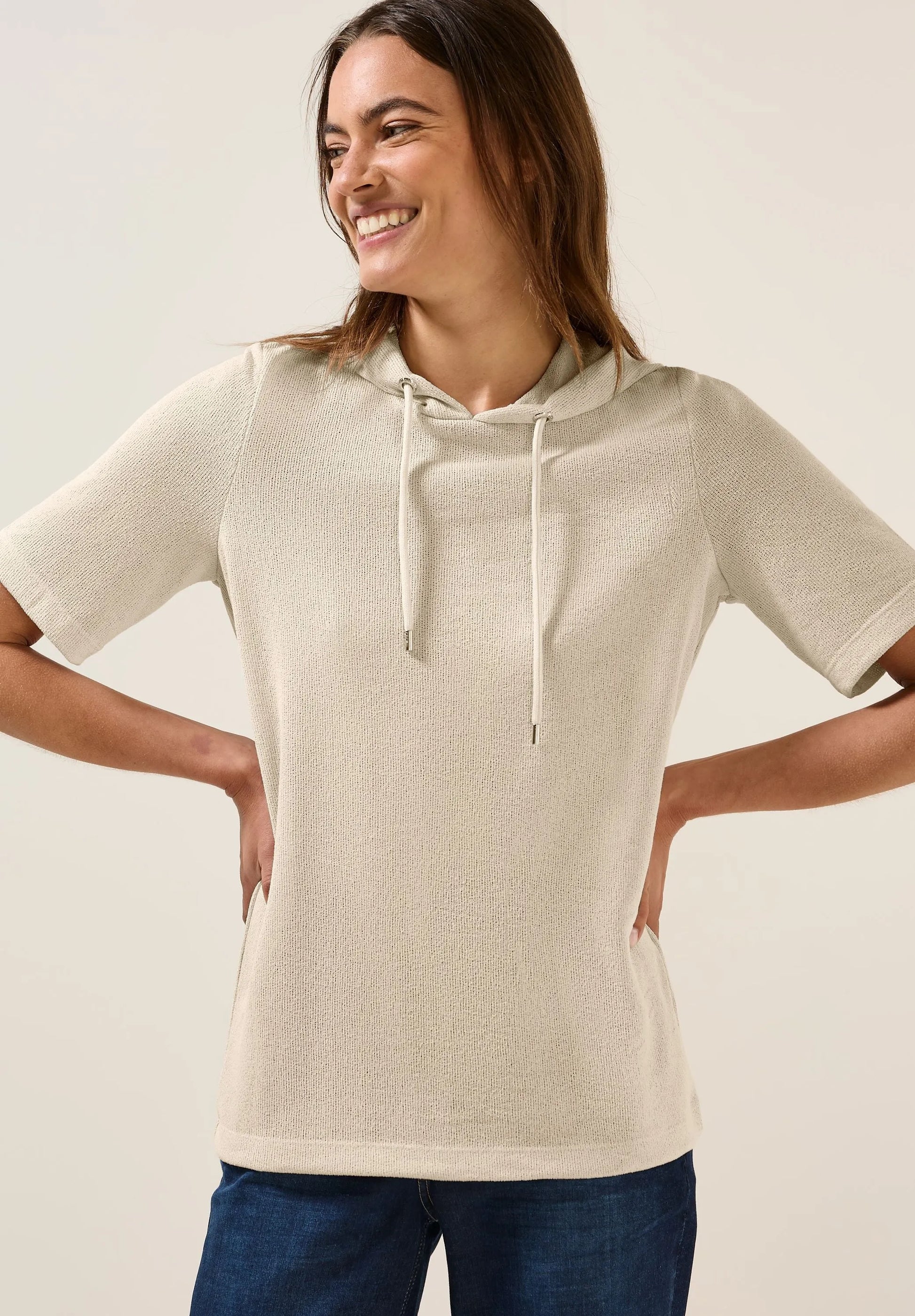 Cecil – Cecil Damen Crepe Hoodie-Shirt
