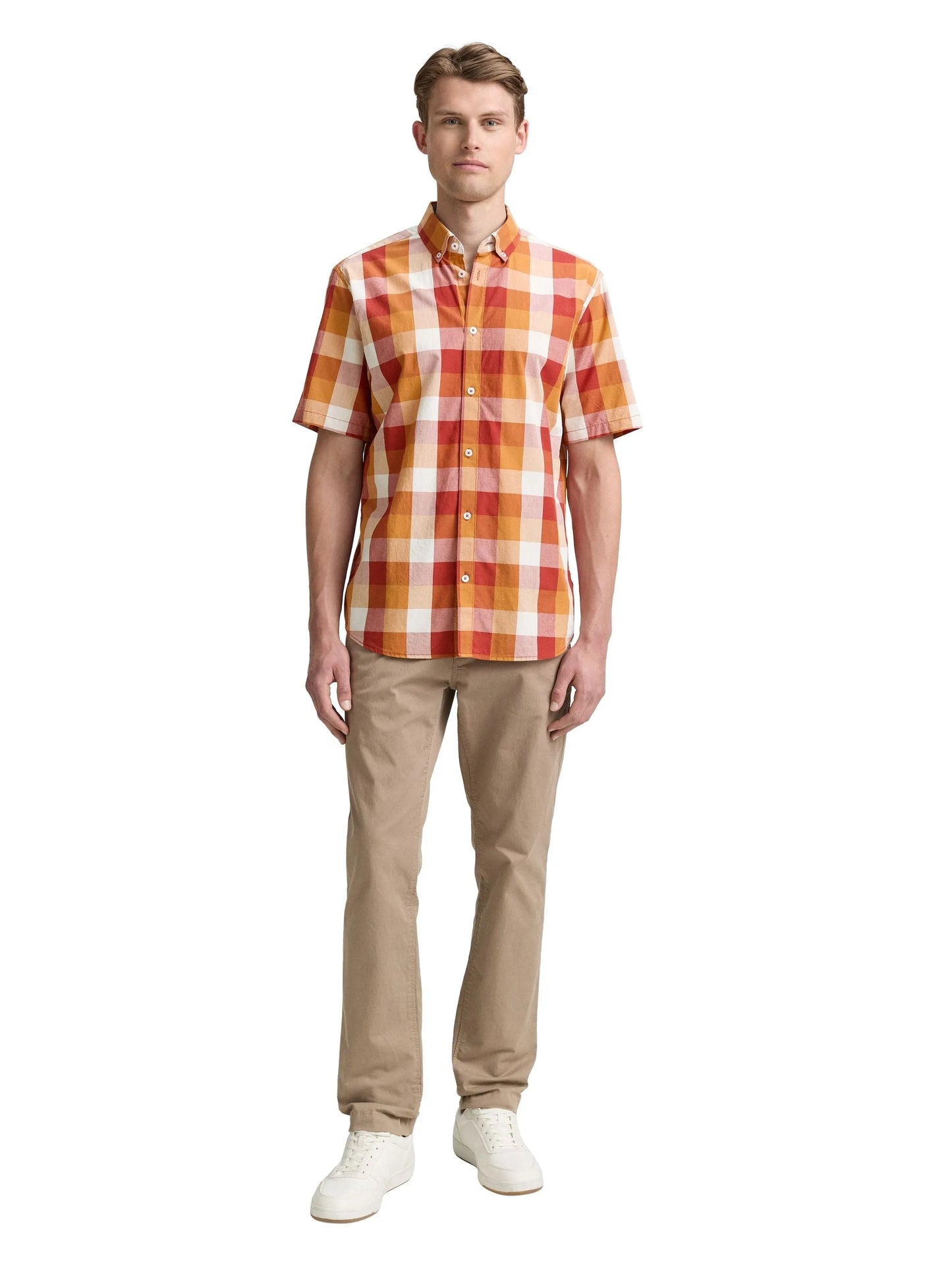 Tom Tailor – Casa Moda Herren Kurzarmhemd kariert