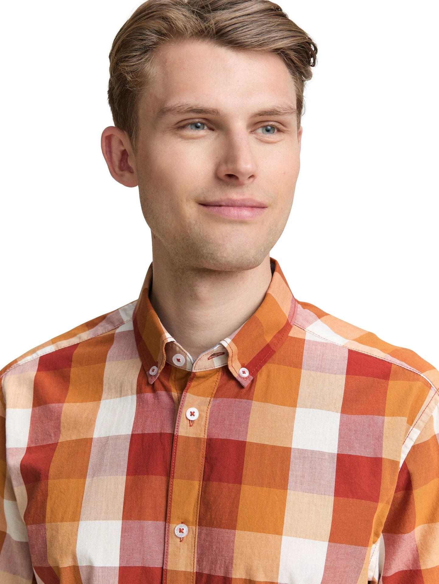 Tom Tailor – Casa Moda Herren Kurzarmhemd kariert