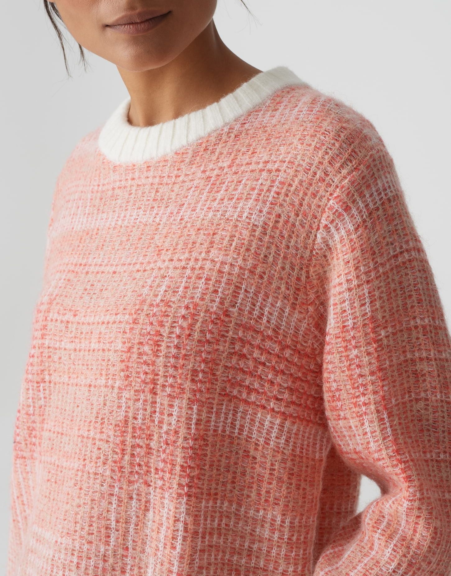 Opus Damen Strickpullover Putzi structure rot