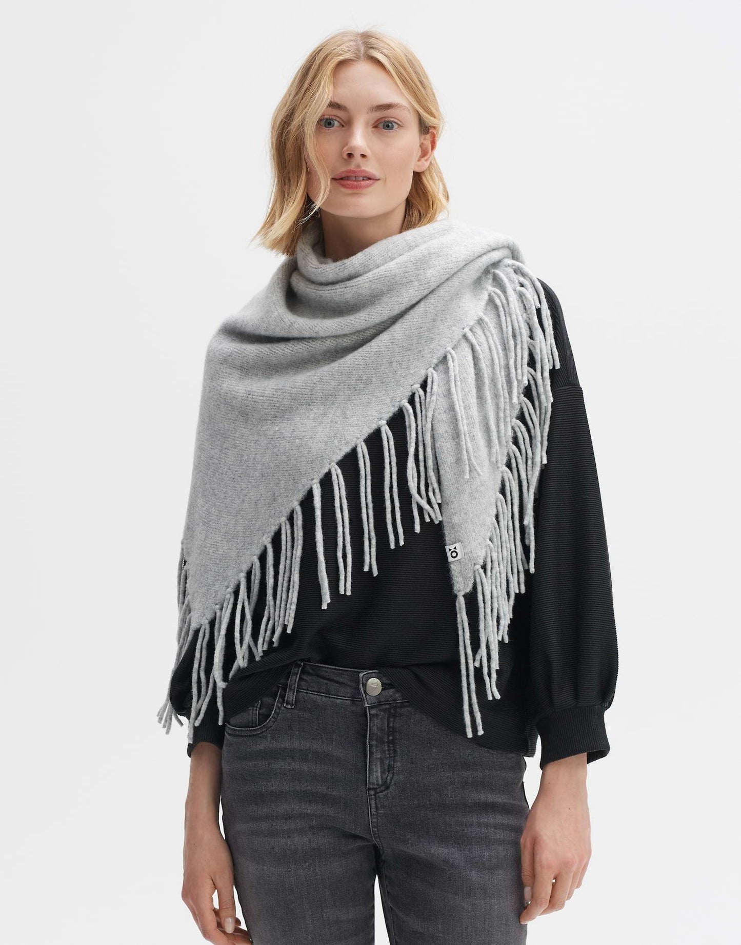 Opus Damen Schal Awaro scarf grau