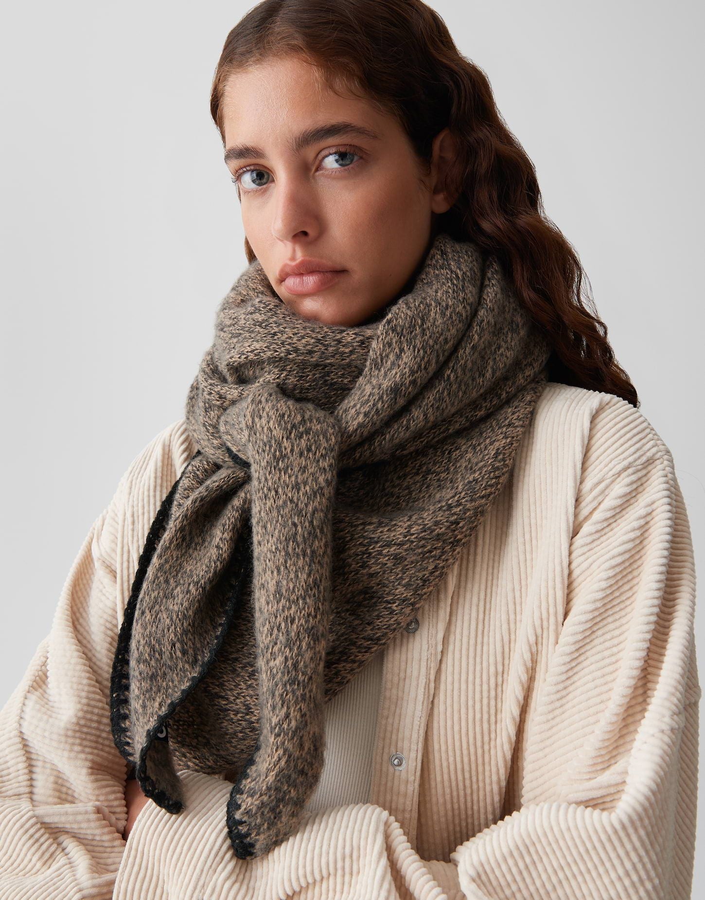 Opus Damen Schal Amadsi mix braun
