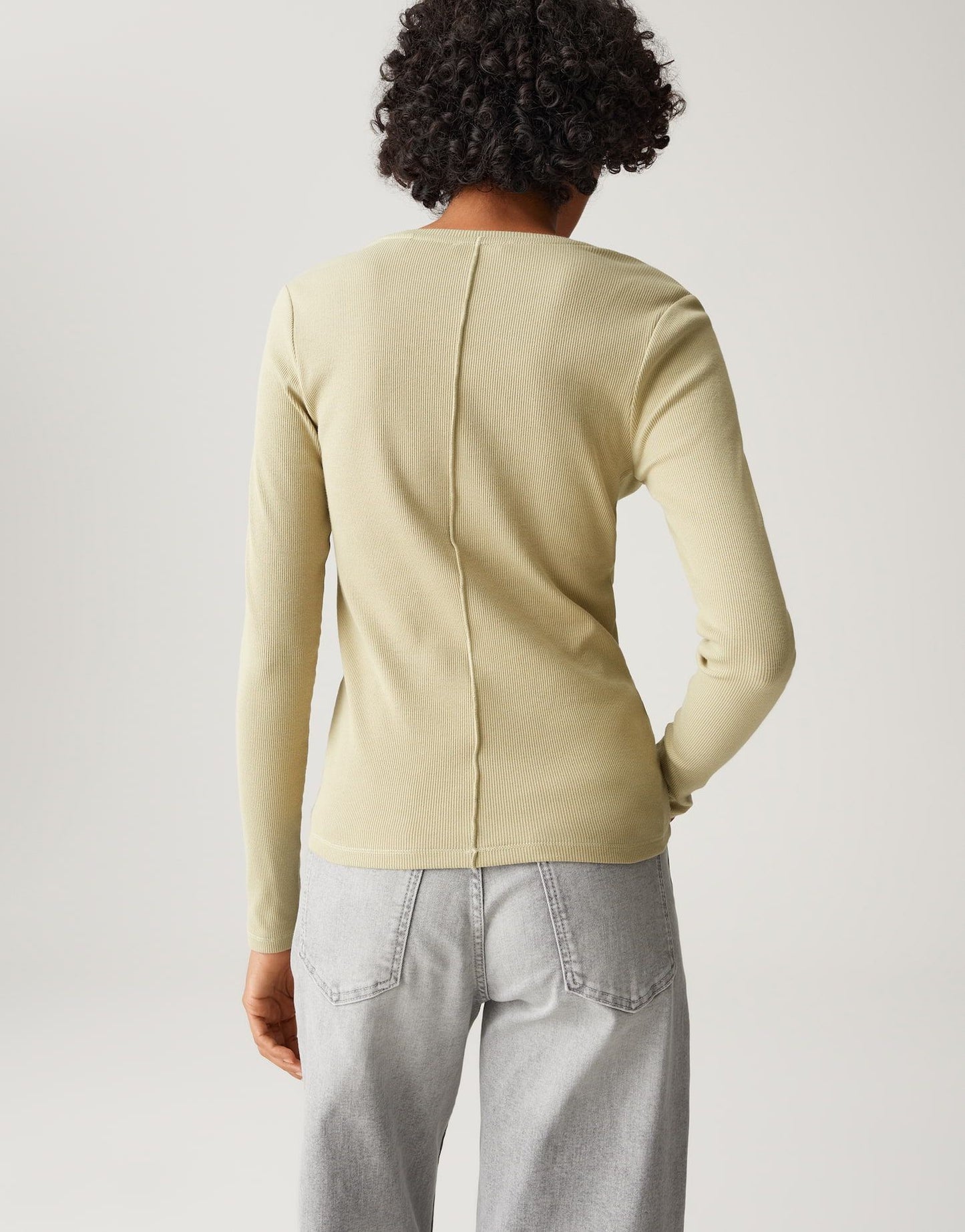 Opus Damen Langarmshirt Sadalie grün