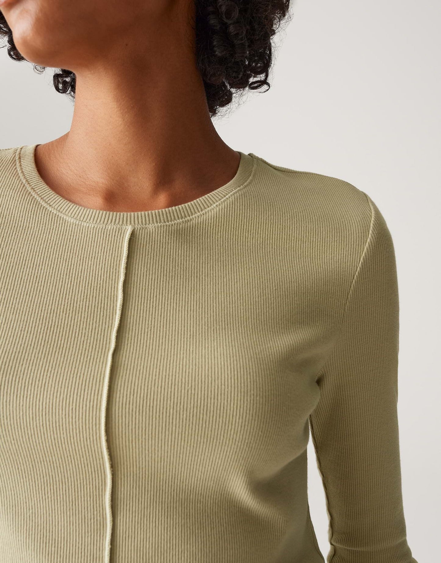 Opus Damen Langarmshirt Sadalie grün