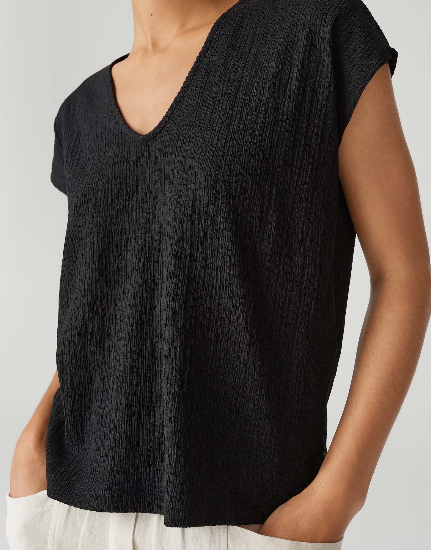 Opus Damen T-Shirt Sirukus structure schwarz