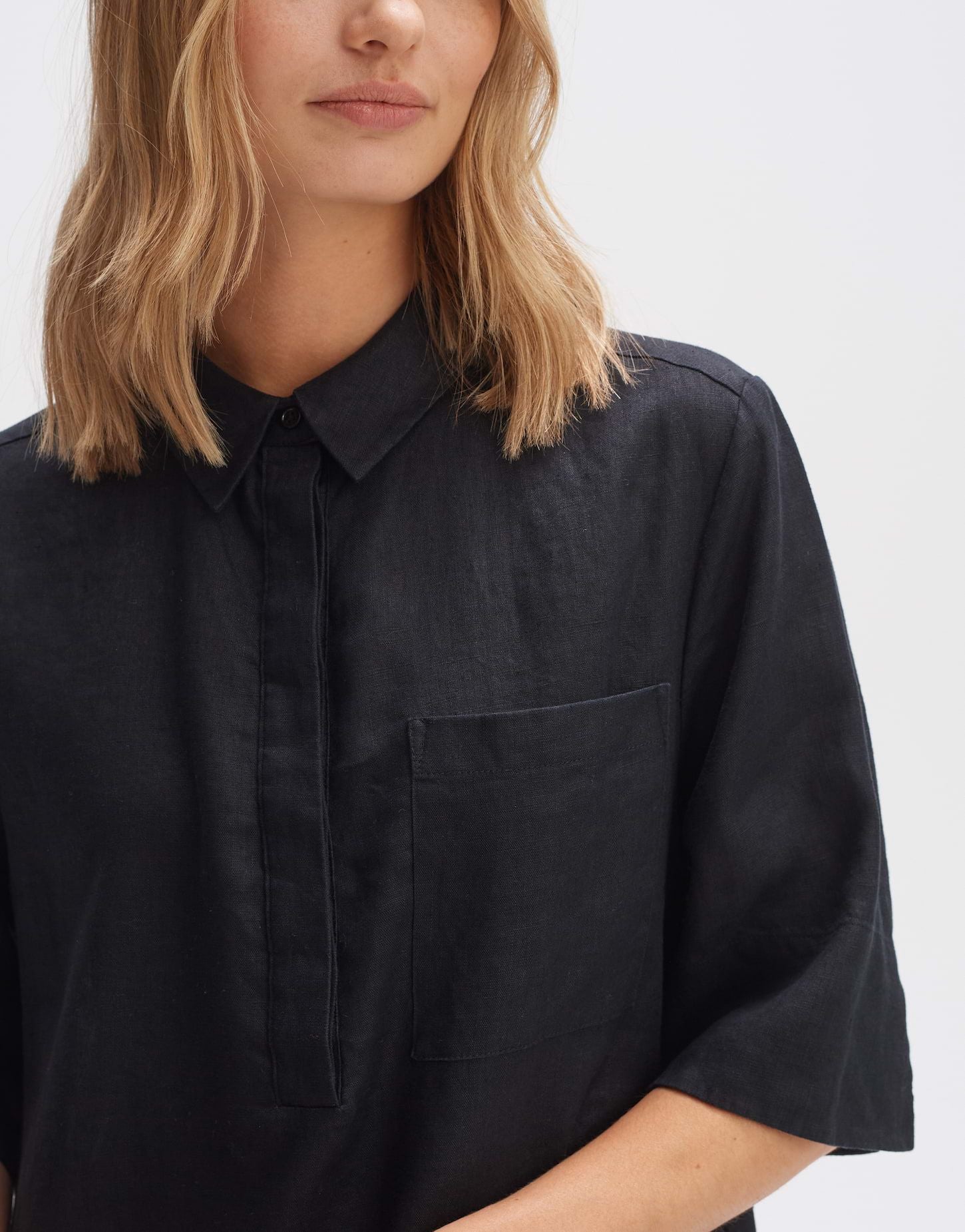 OPUS Damen Blusenkleid schwarz