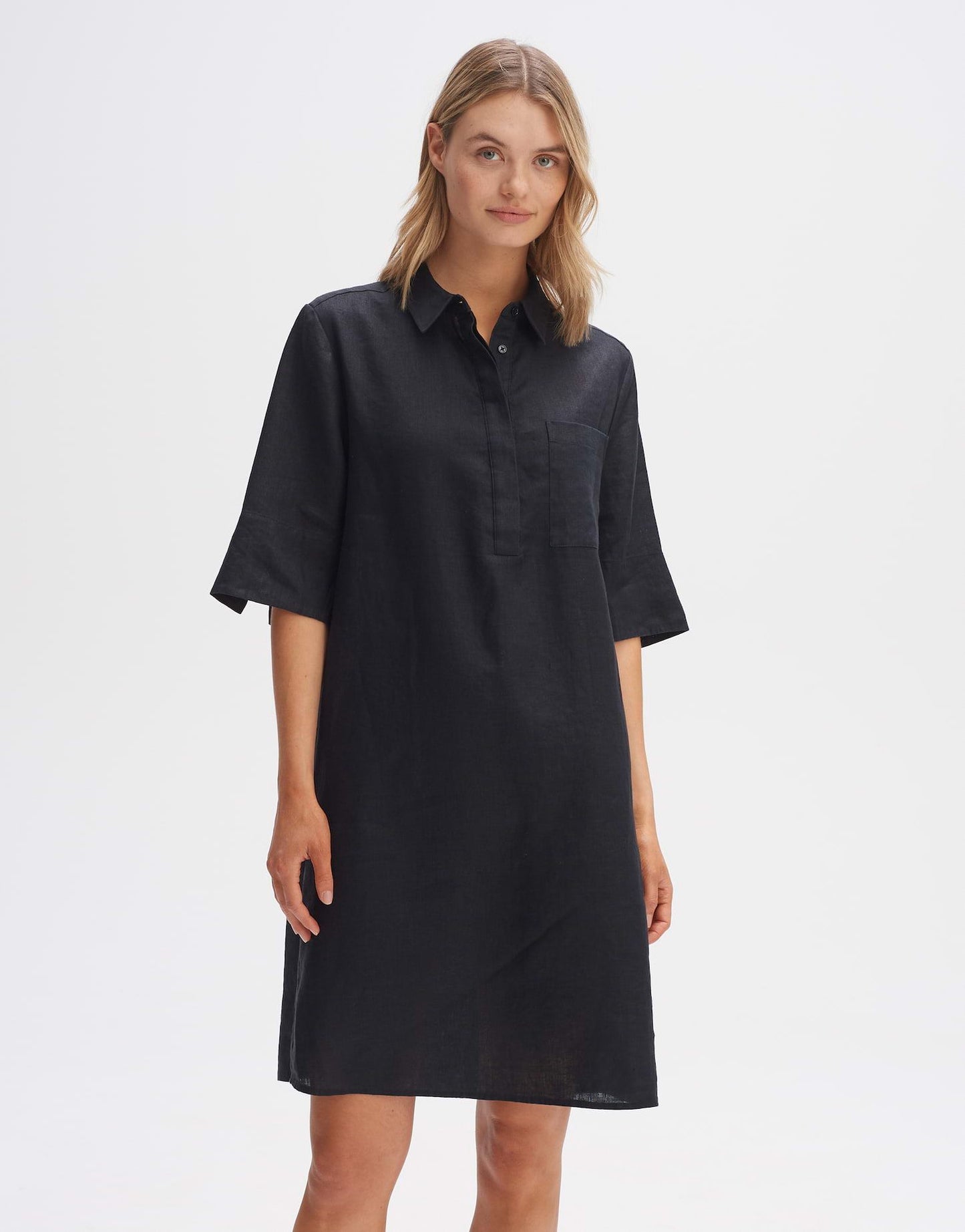 OPUS Damen Blusenkleid schwarz