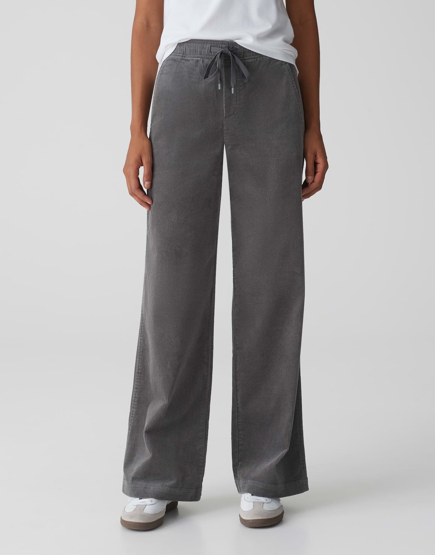 Opus Damen Hose Mileni track grau