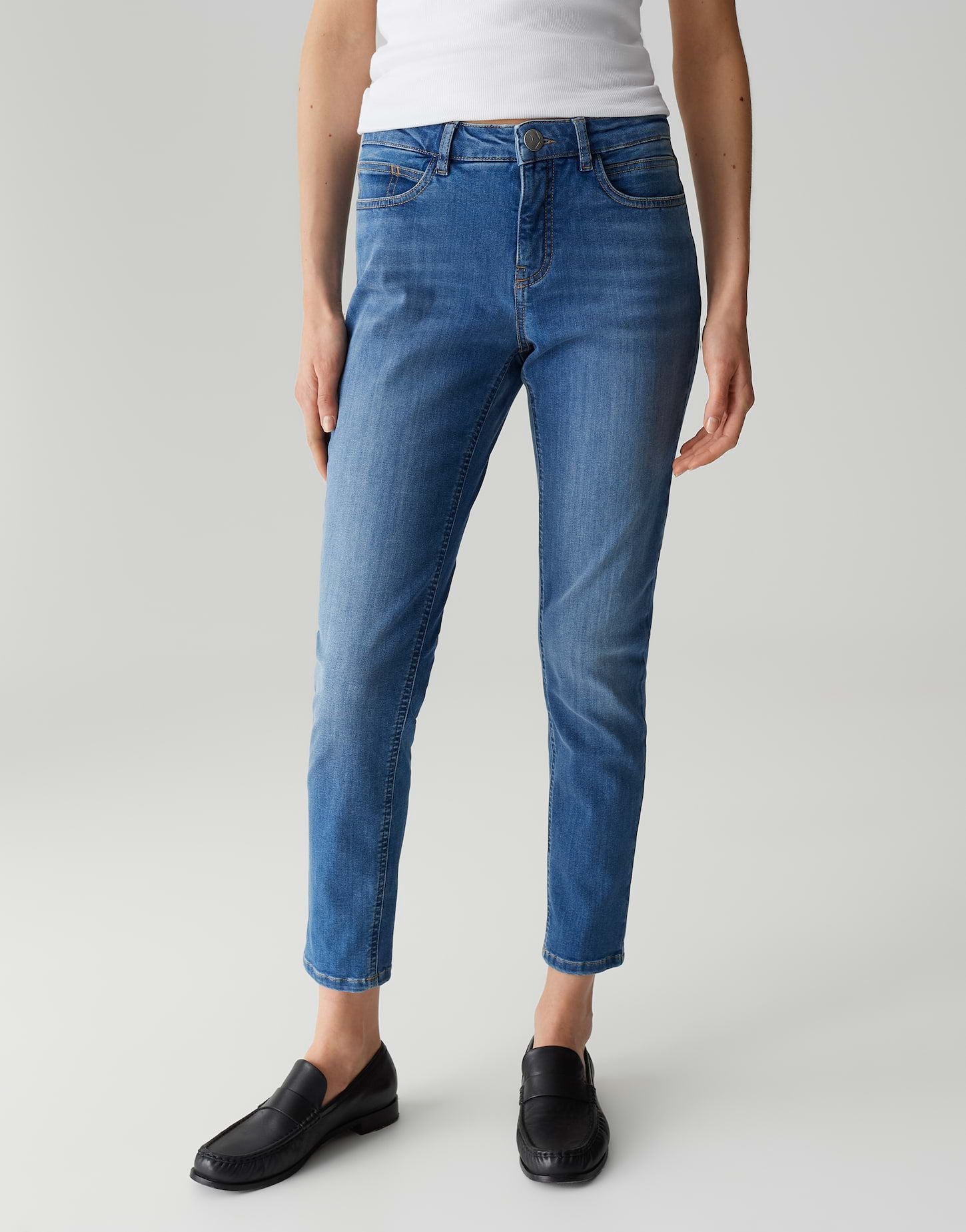 Opus Damen Jeans Enja ease blau