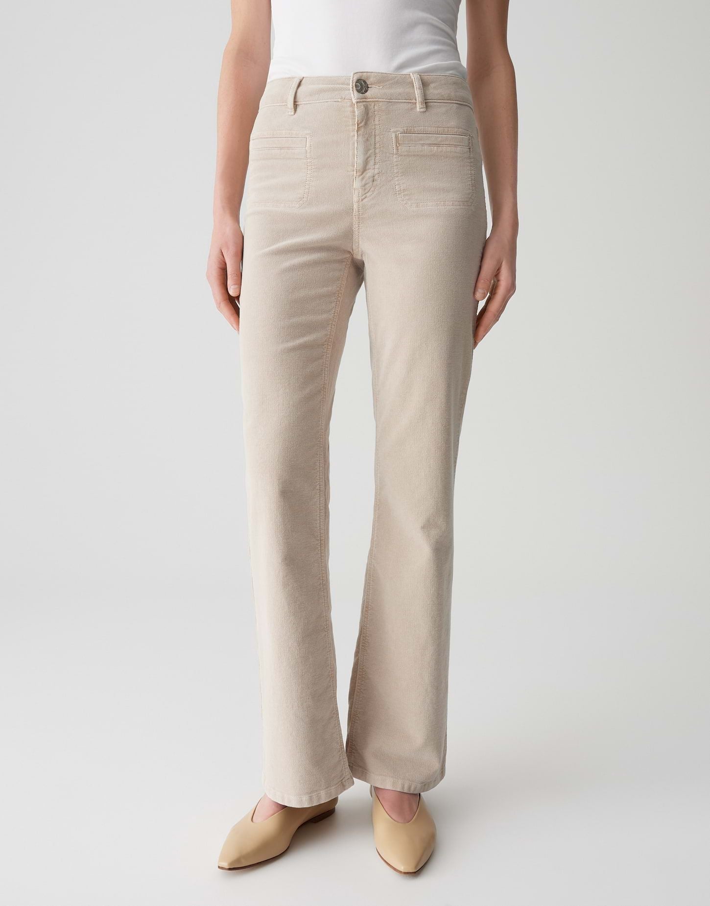 Opus Pants Damen Hose Melly fresh beige