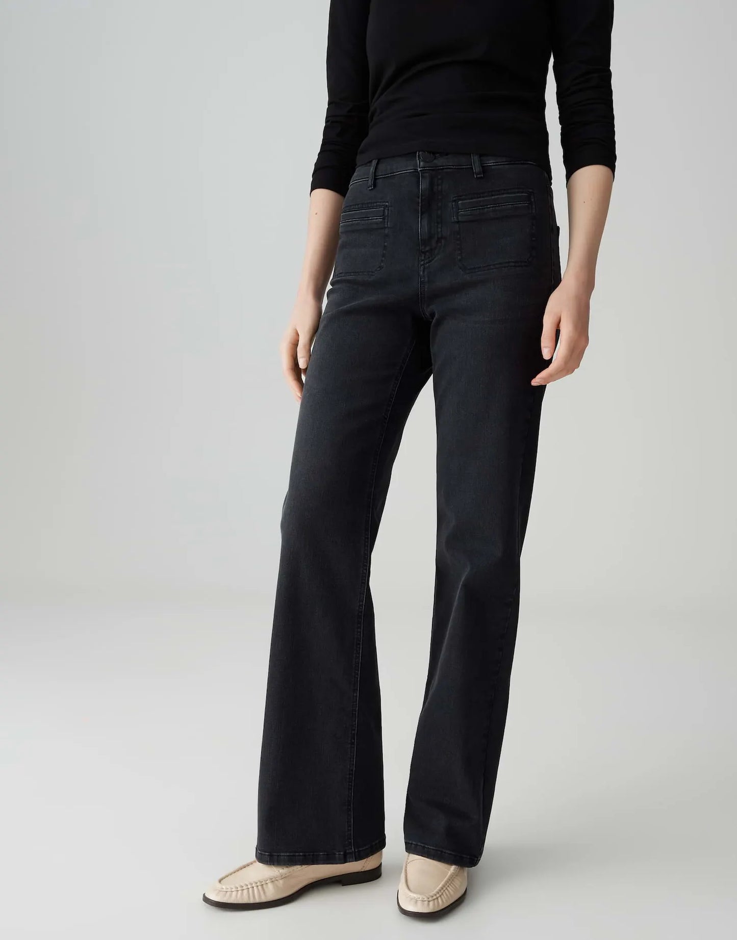 Opus Damen Jeans schwarz