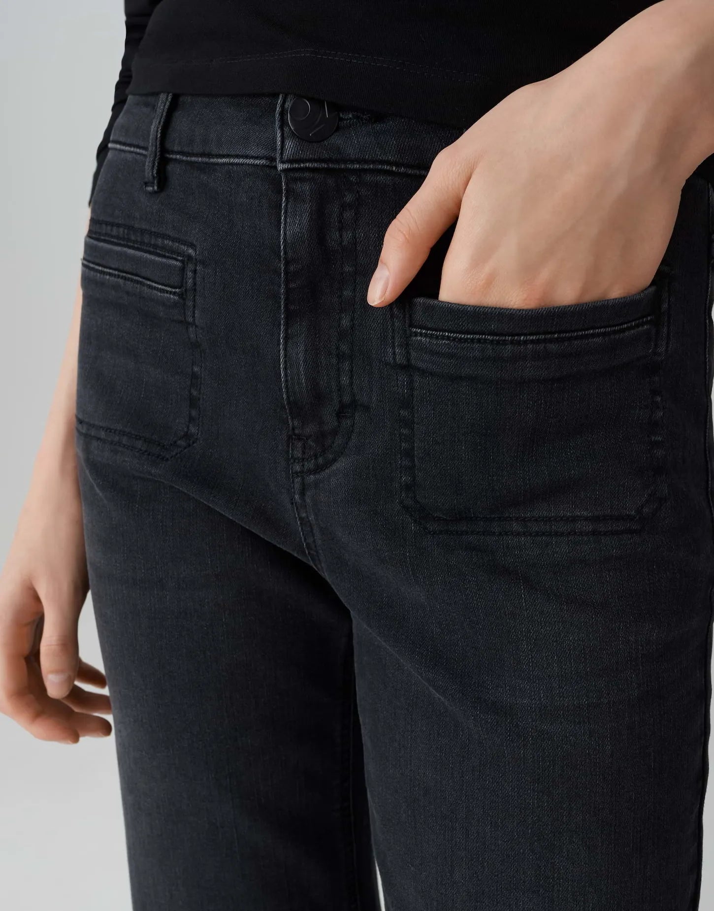 Opus Damen Jeans schwarz