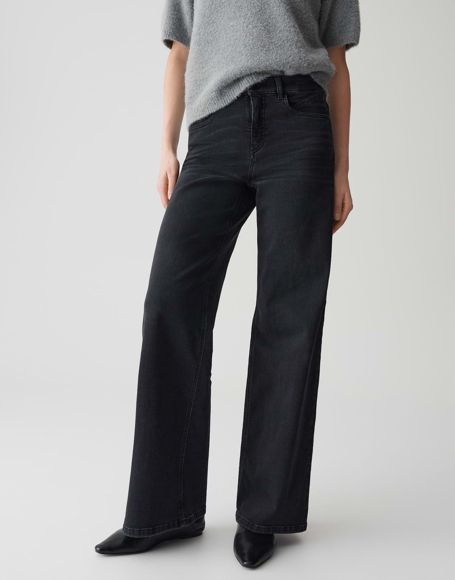 Opus Damen Jeans schwarz