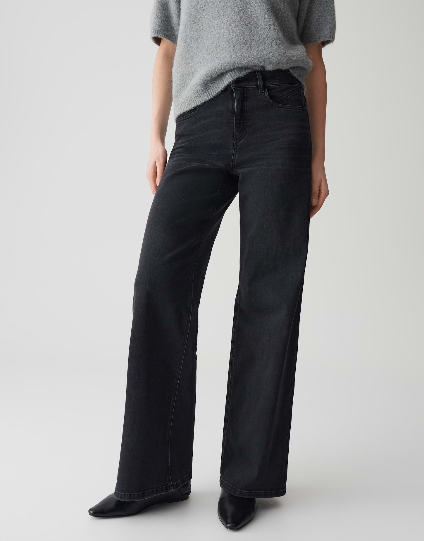 Opus Damen Jeans schwarz