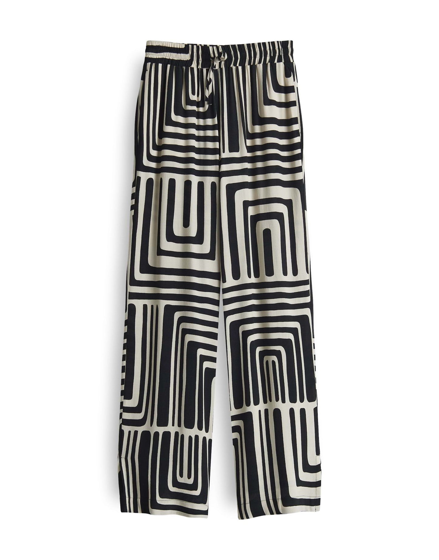 Opus Pants Damen Hose Malotta abstract 44 weiß