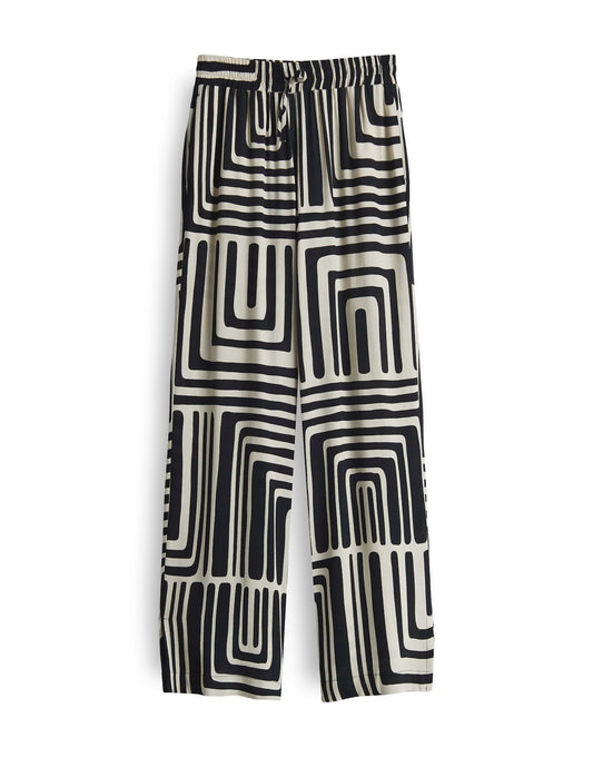 Opus Pants Damen Hose Malotta abstract 44 weiß