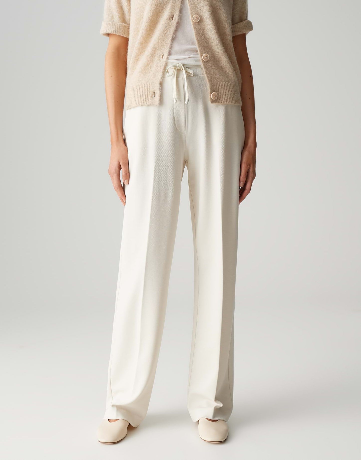 Opus Pants Damen Hose Macie beige