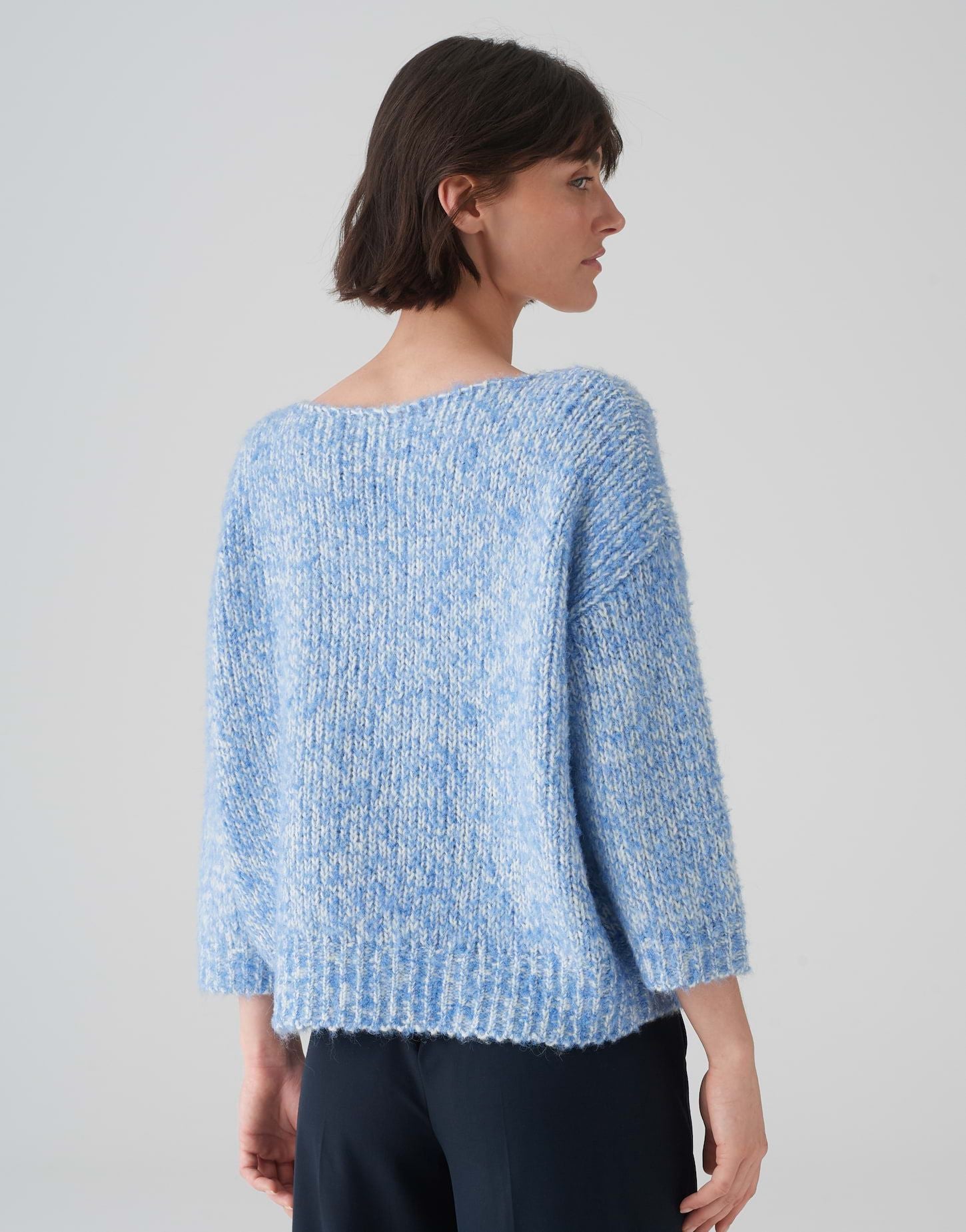 Opus Damen Pullover Polika blau