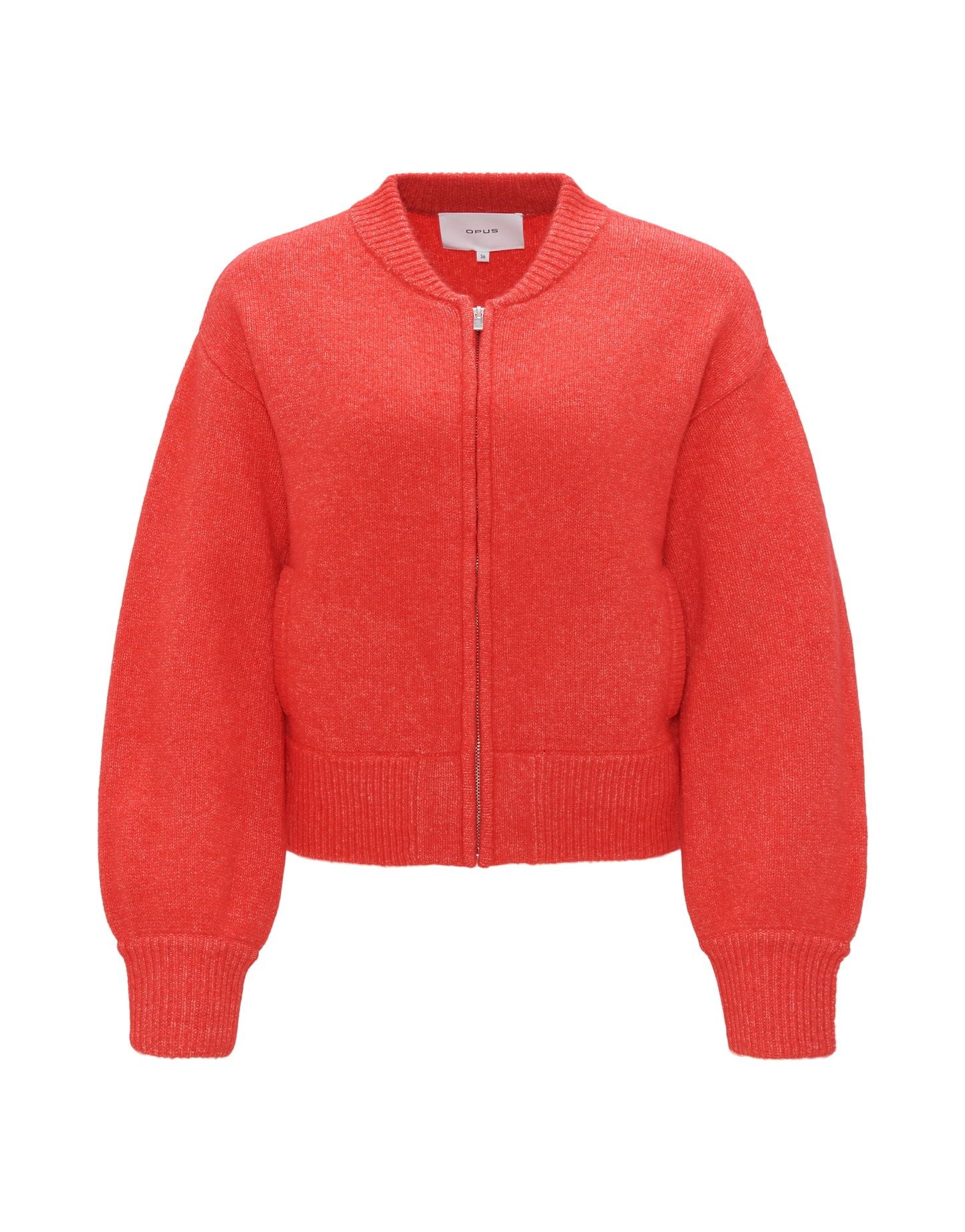 Opus Damen gestrickte Bomberjacke Doketa L rot