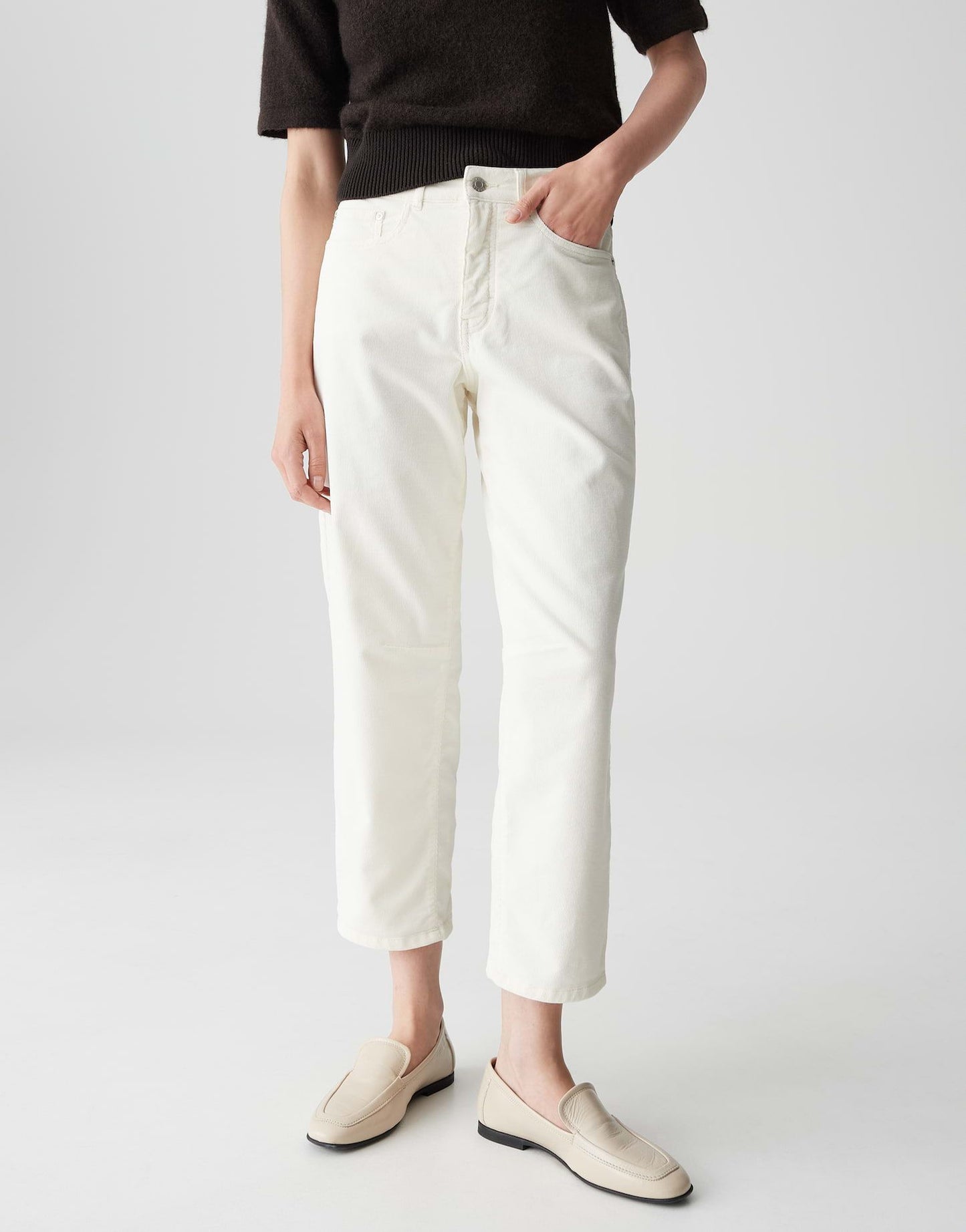 Opus Pants Damen Hose Melly relax beige