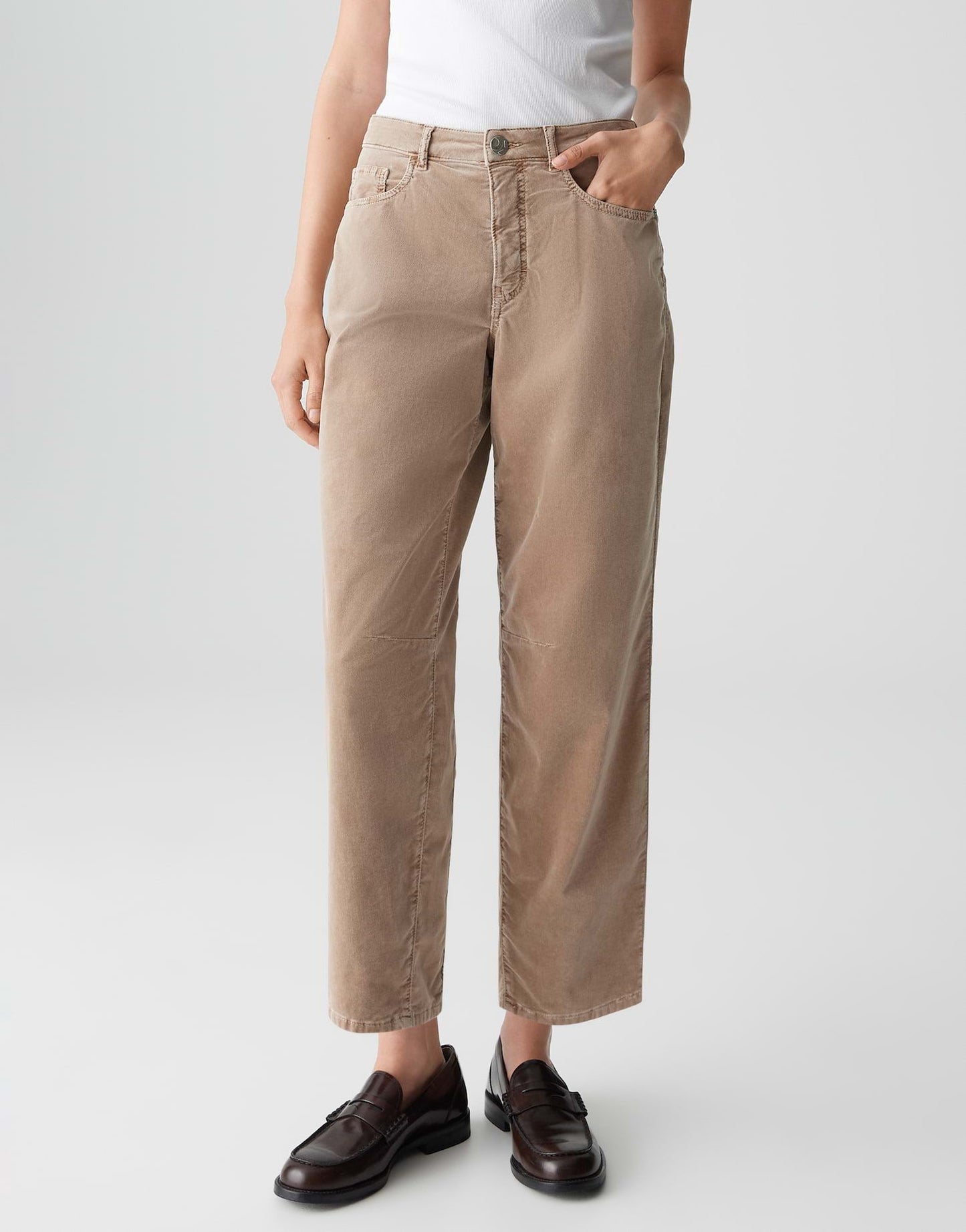 Opus Pants Damen Hose Melly relax braun