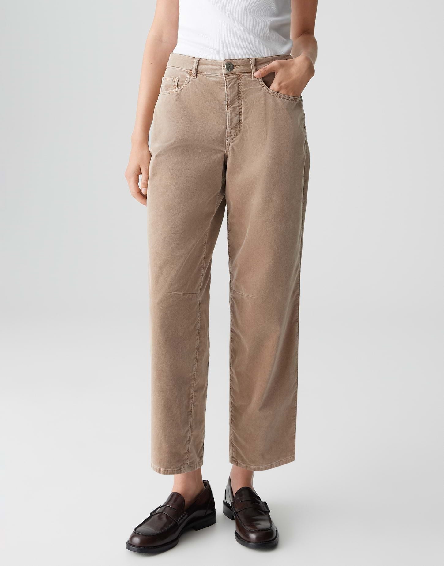 Opus Pants Damen Hose Melly relax braun