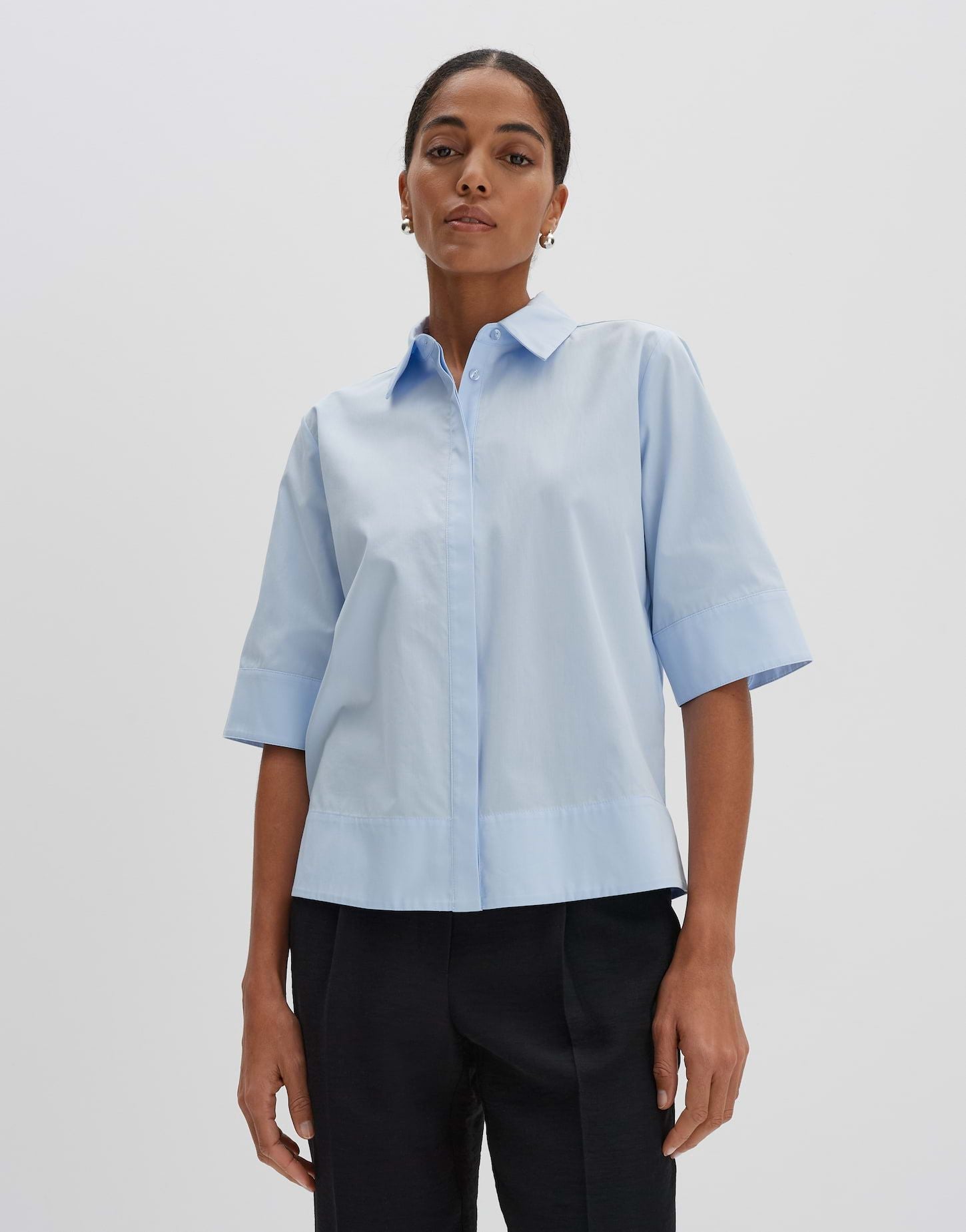 someday Damen Bluse Zarba button up blau