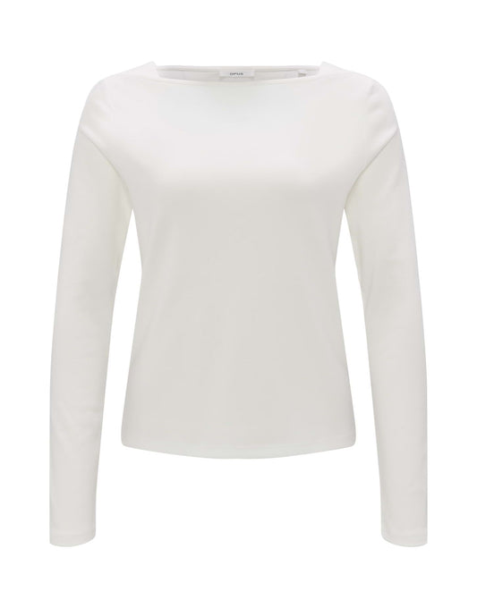 Opus Damen Langarmshirt Subda 44 weiß