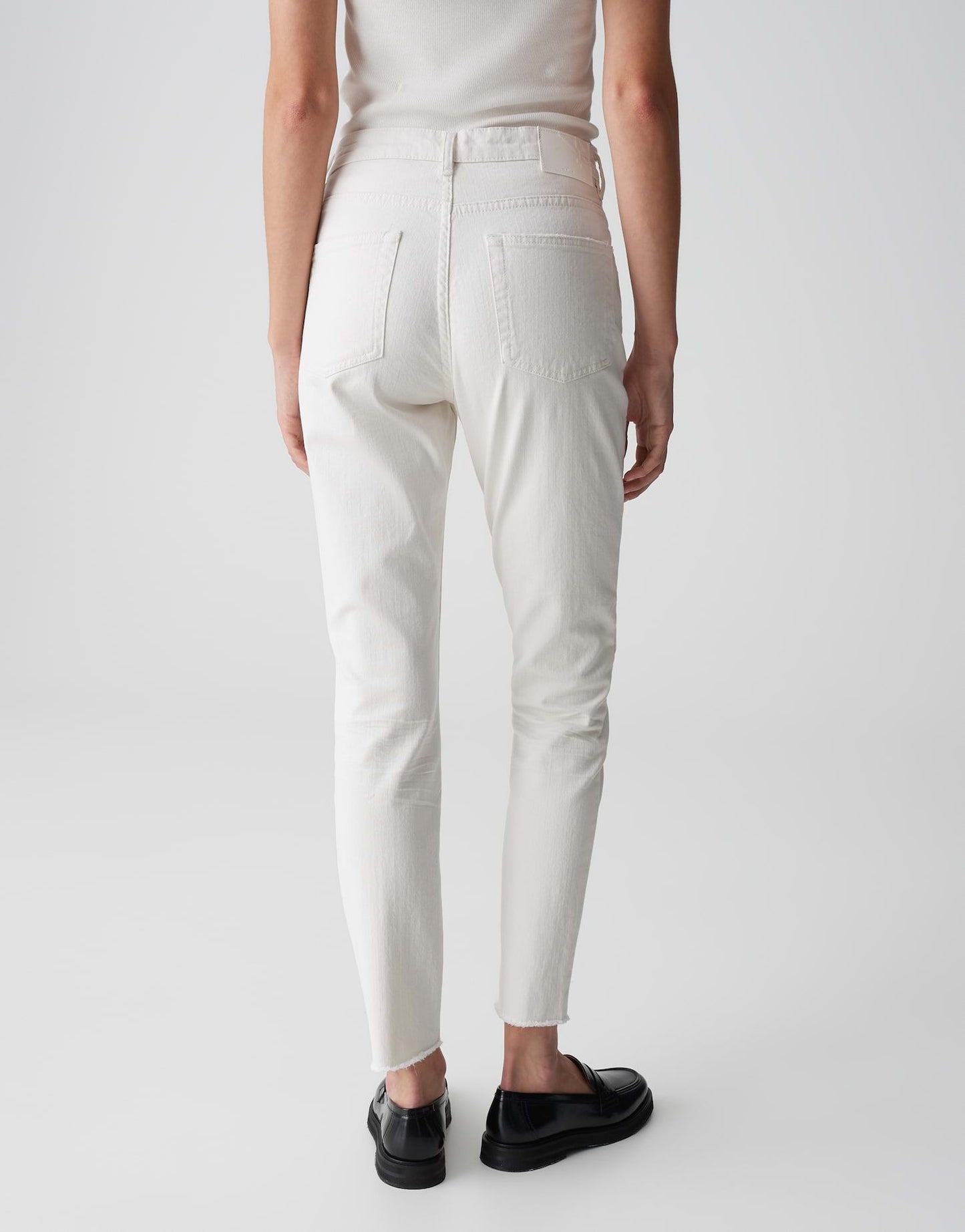 Opus Damen Jeans Evita dynamic weiß