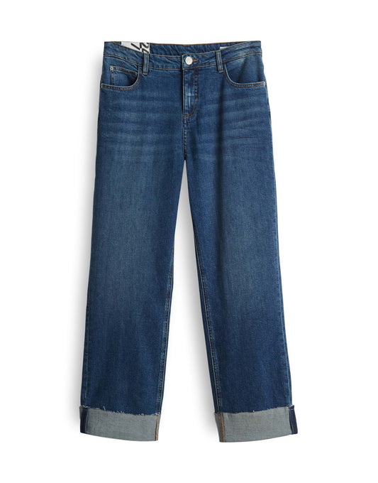 Opus Damen Jeans Lani turn up blau
