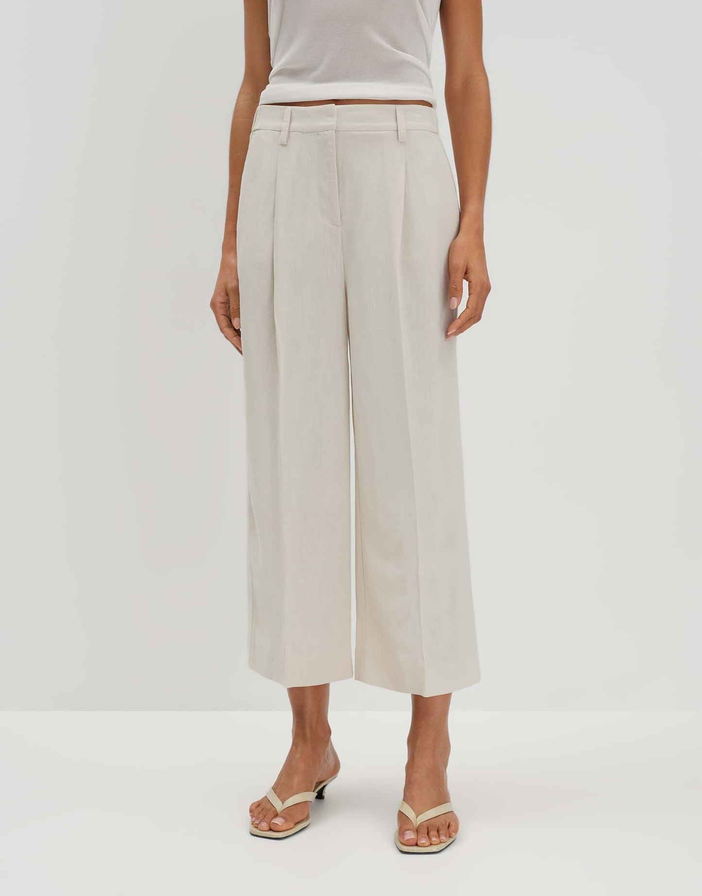 Someday Damen Hose Celino cropped beige
