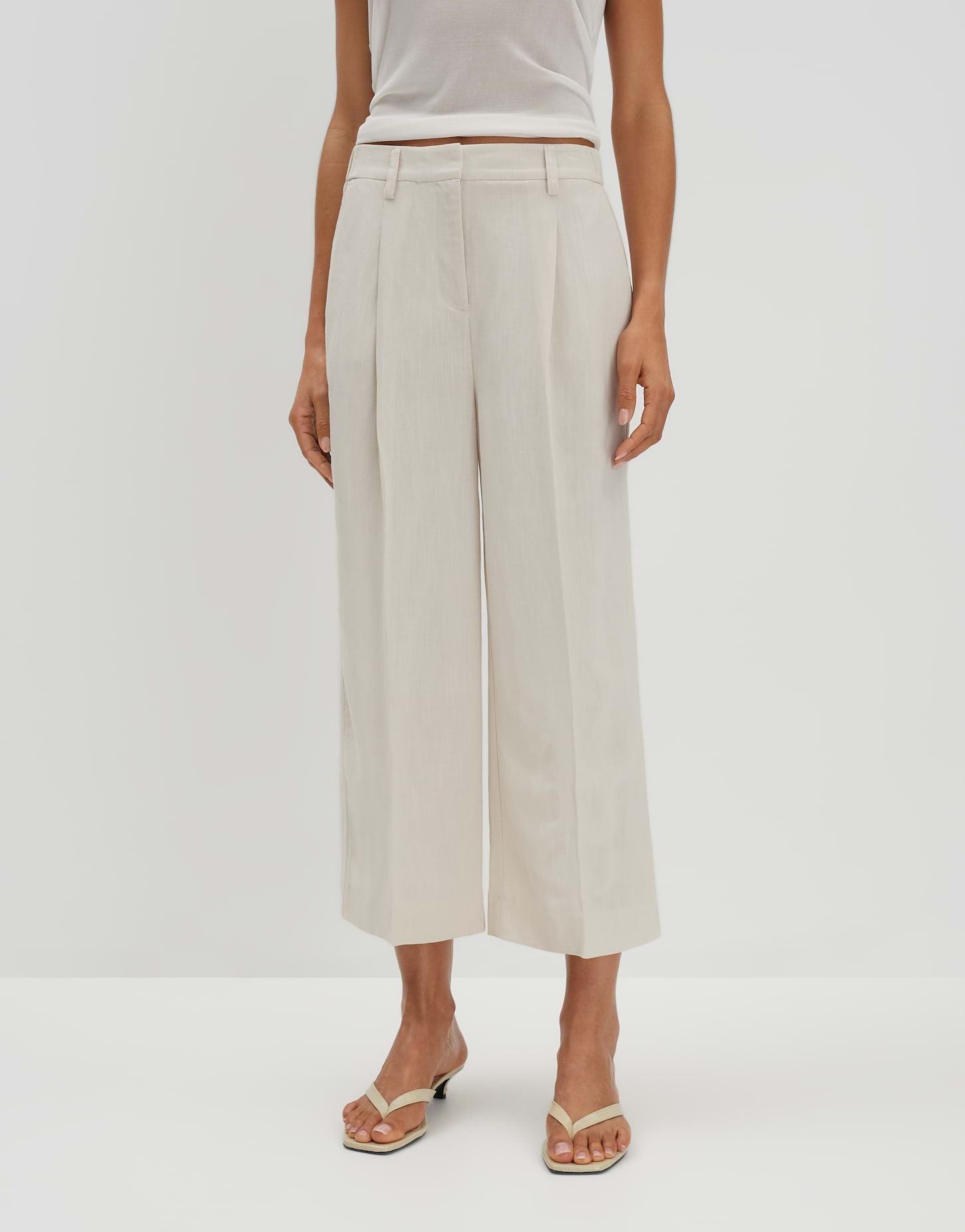 Someday Damen Hose Celino cropped beige