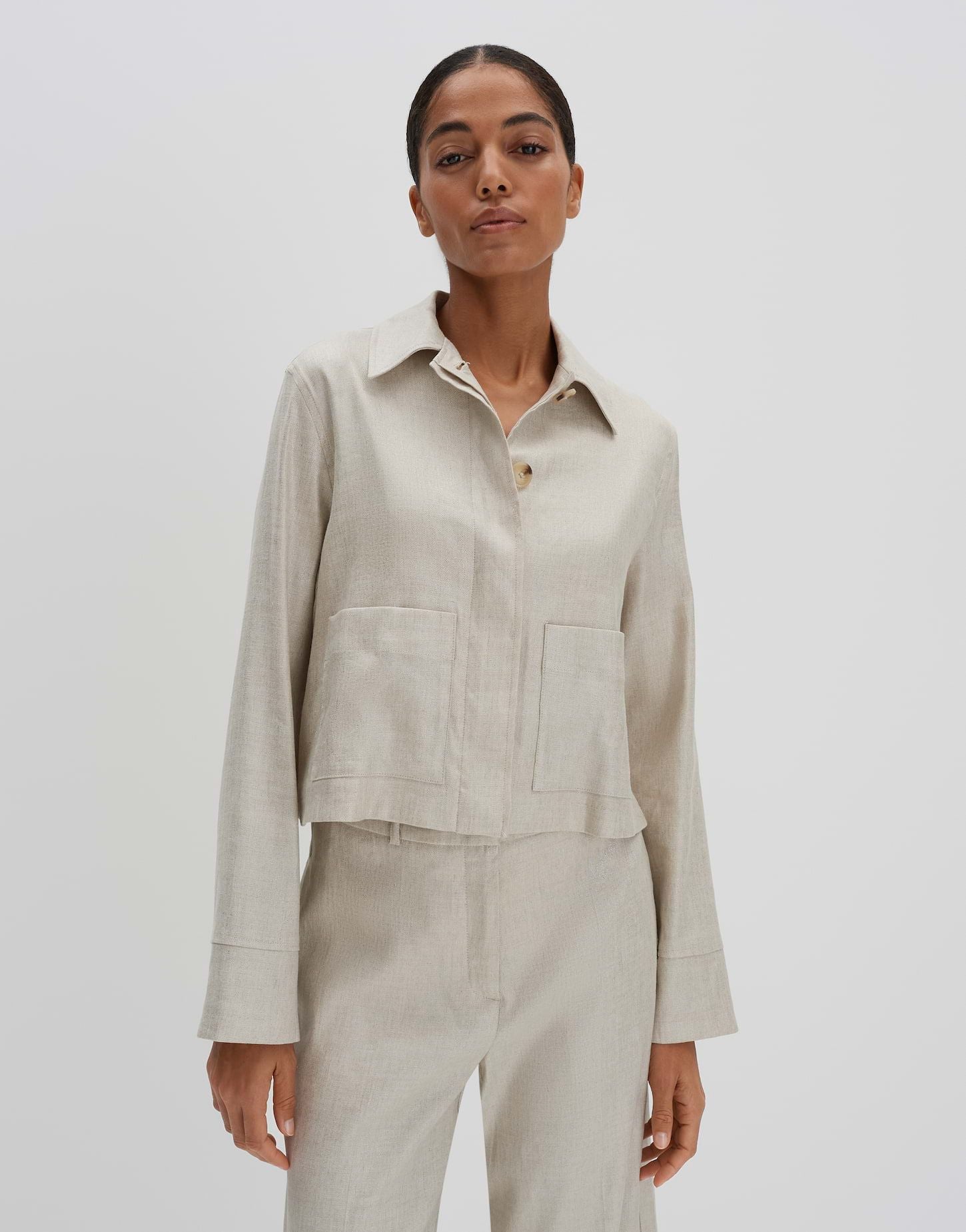 someday Damen Leinenjacke Nania beige