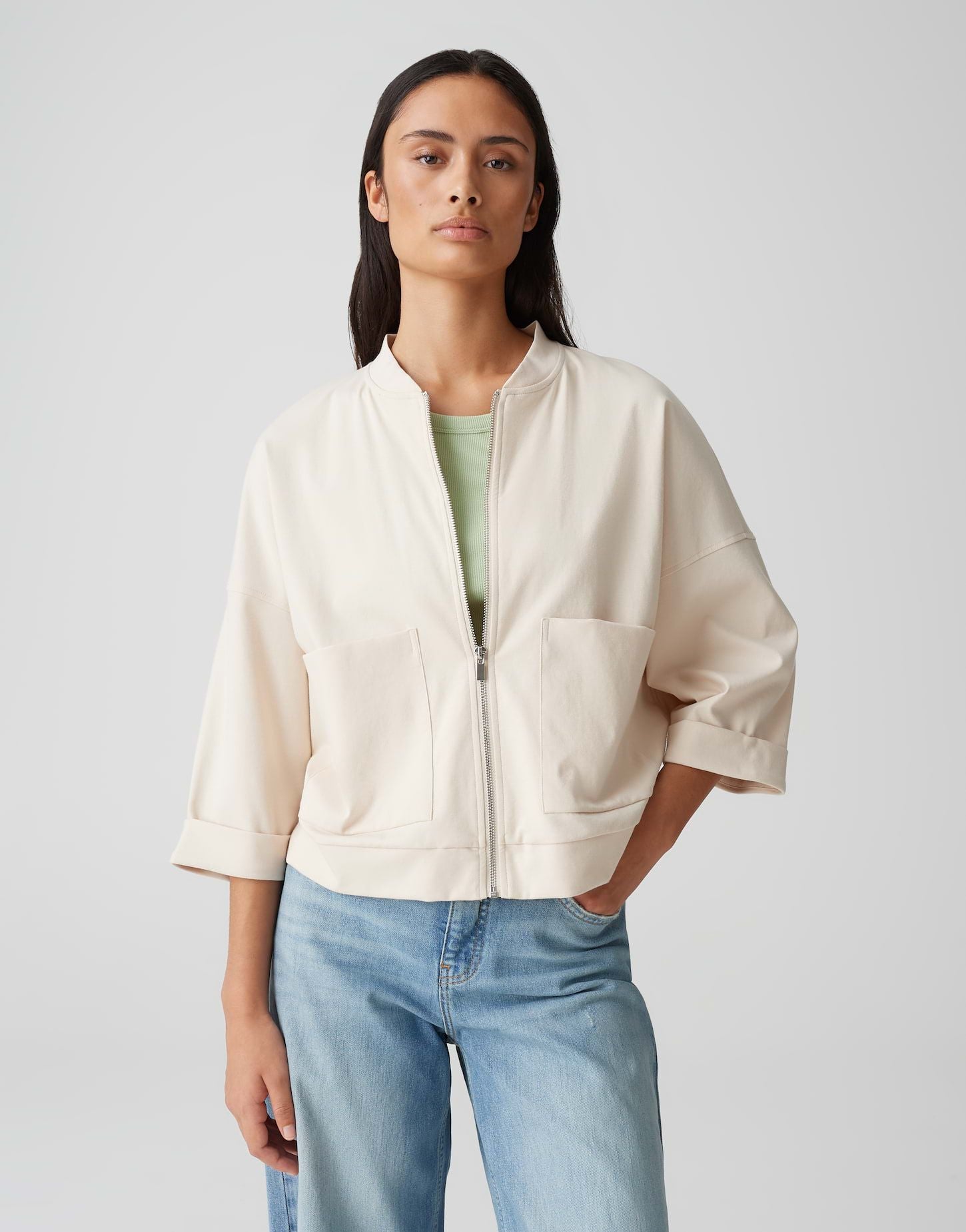 OPUS Damen Sweatjacke Gopta beige