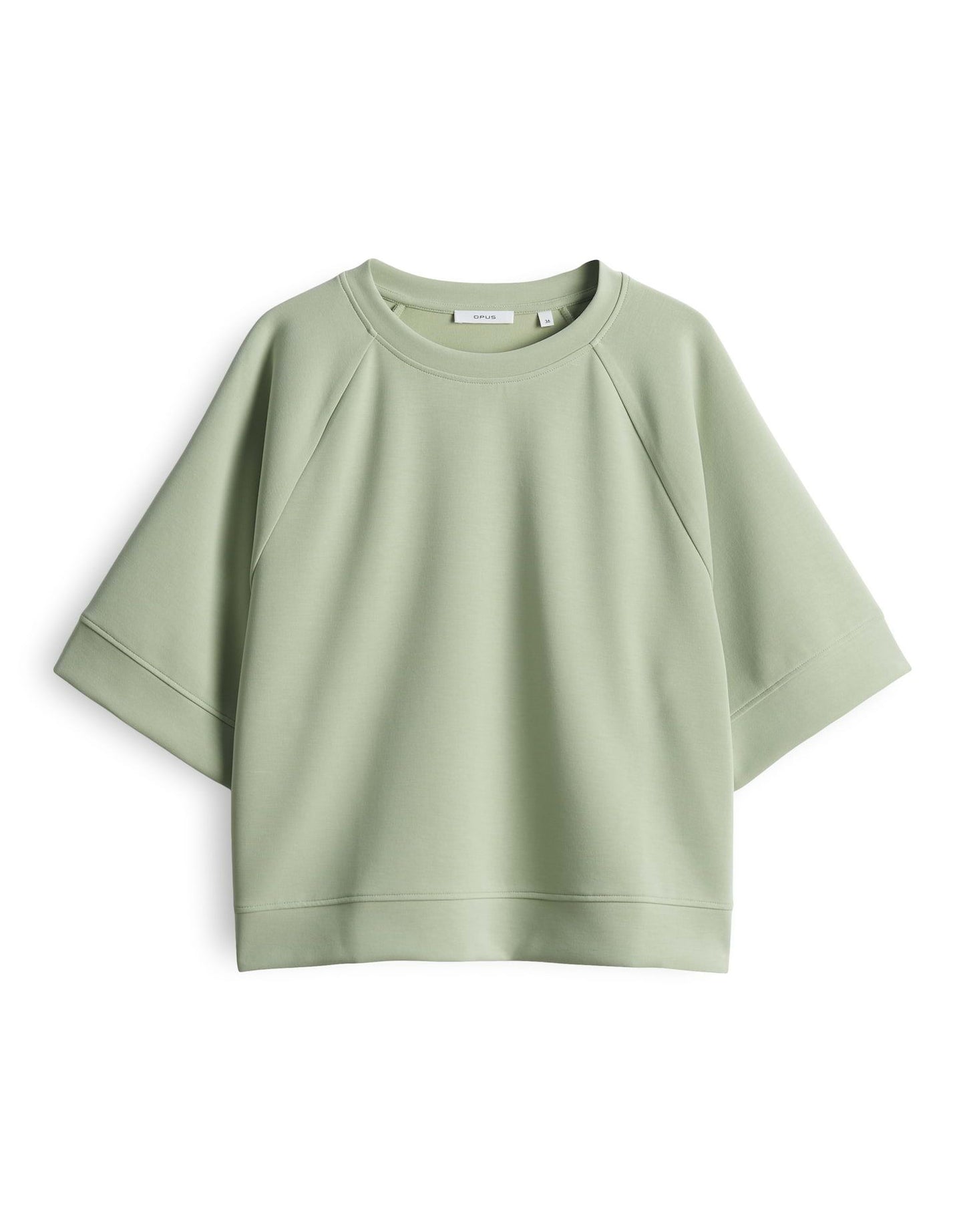 Opus Damen Sweatshirt kurzarm Ginus 44 grün