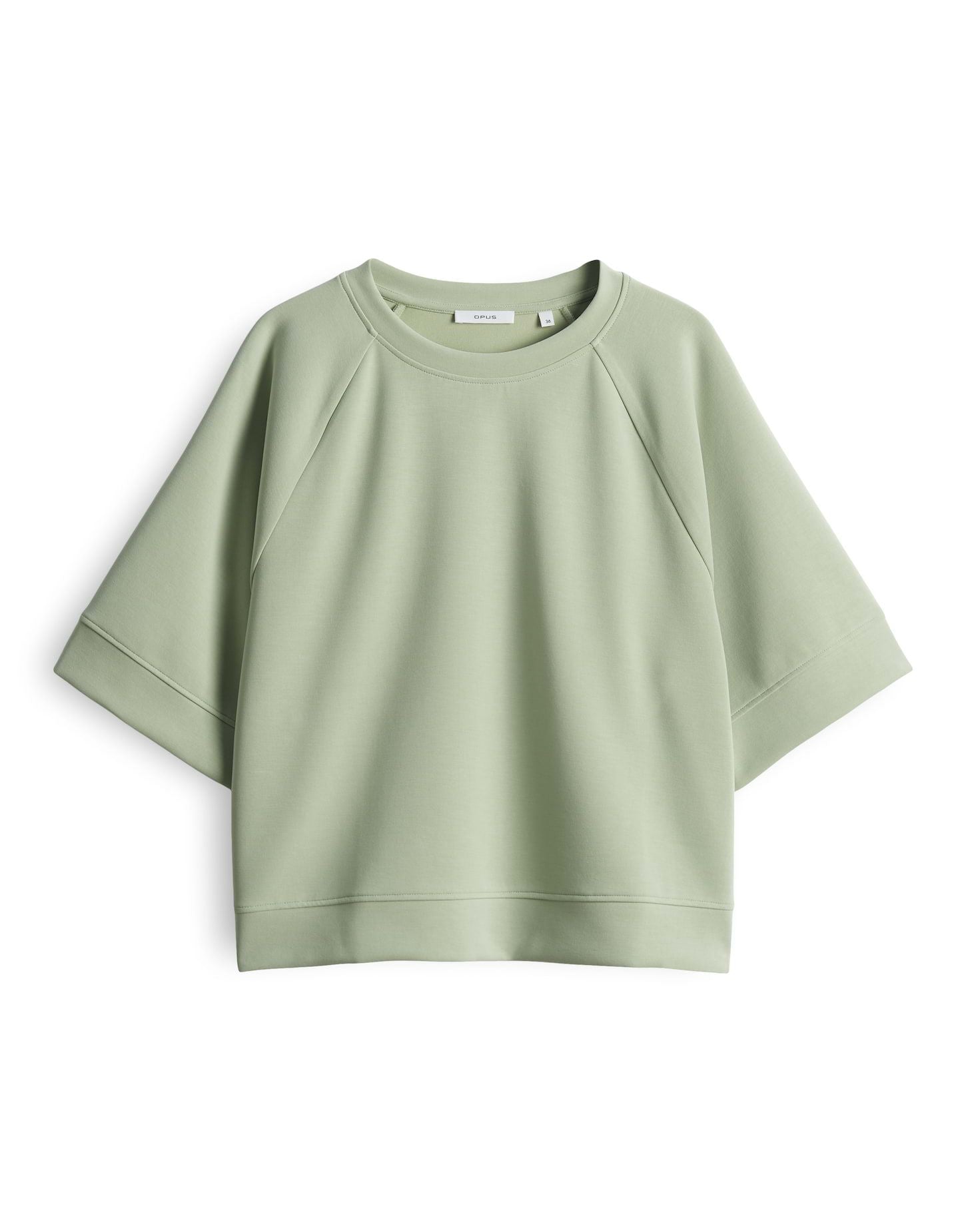 Opus Damen Sweatshirt kurzarm Ginus 44 grün