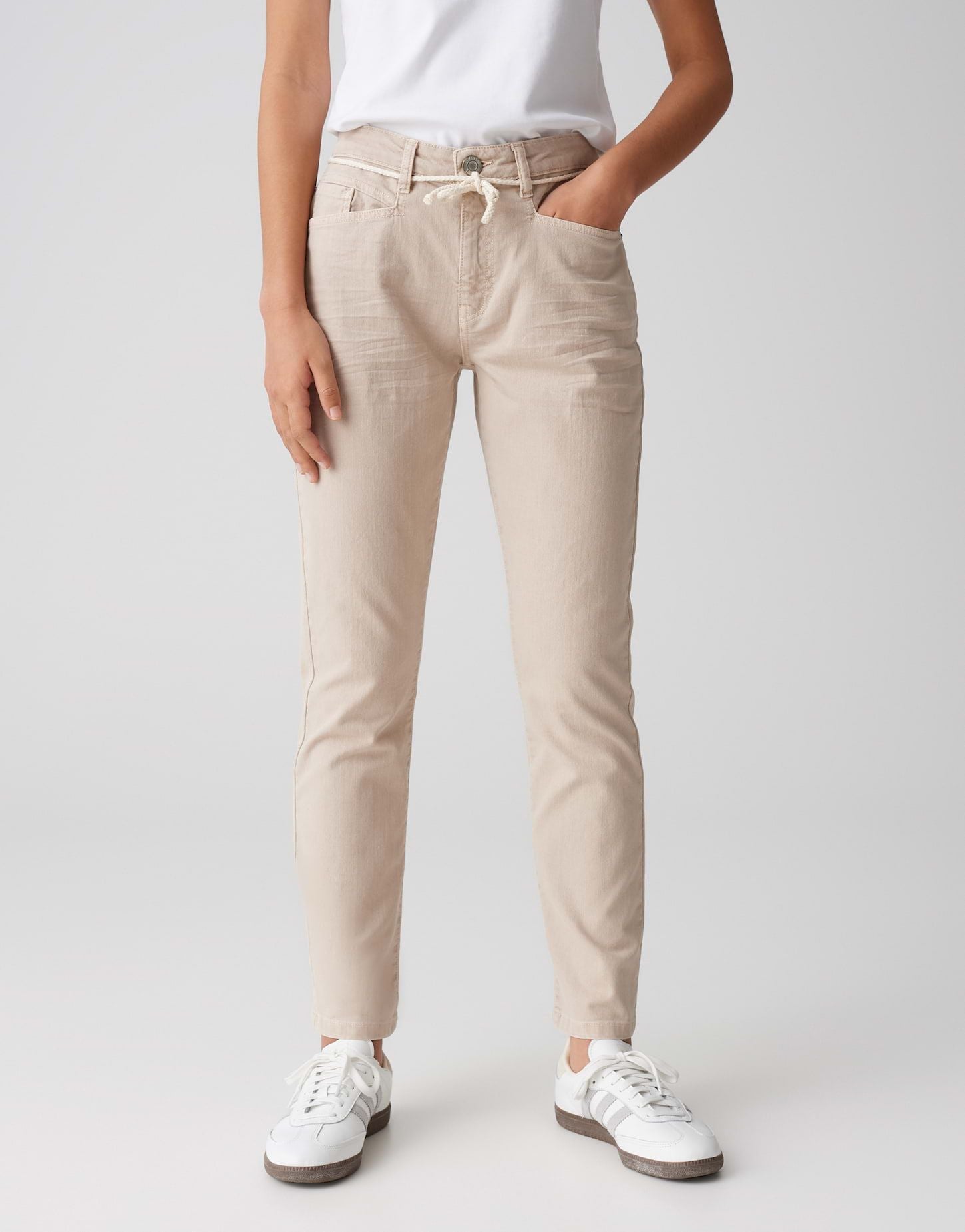 Opus Damen Jeans Louis french beige