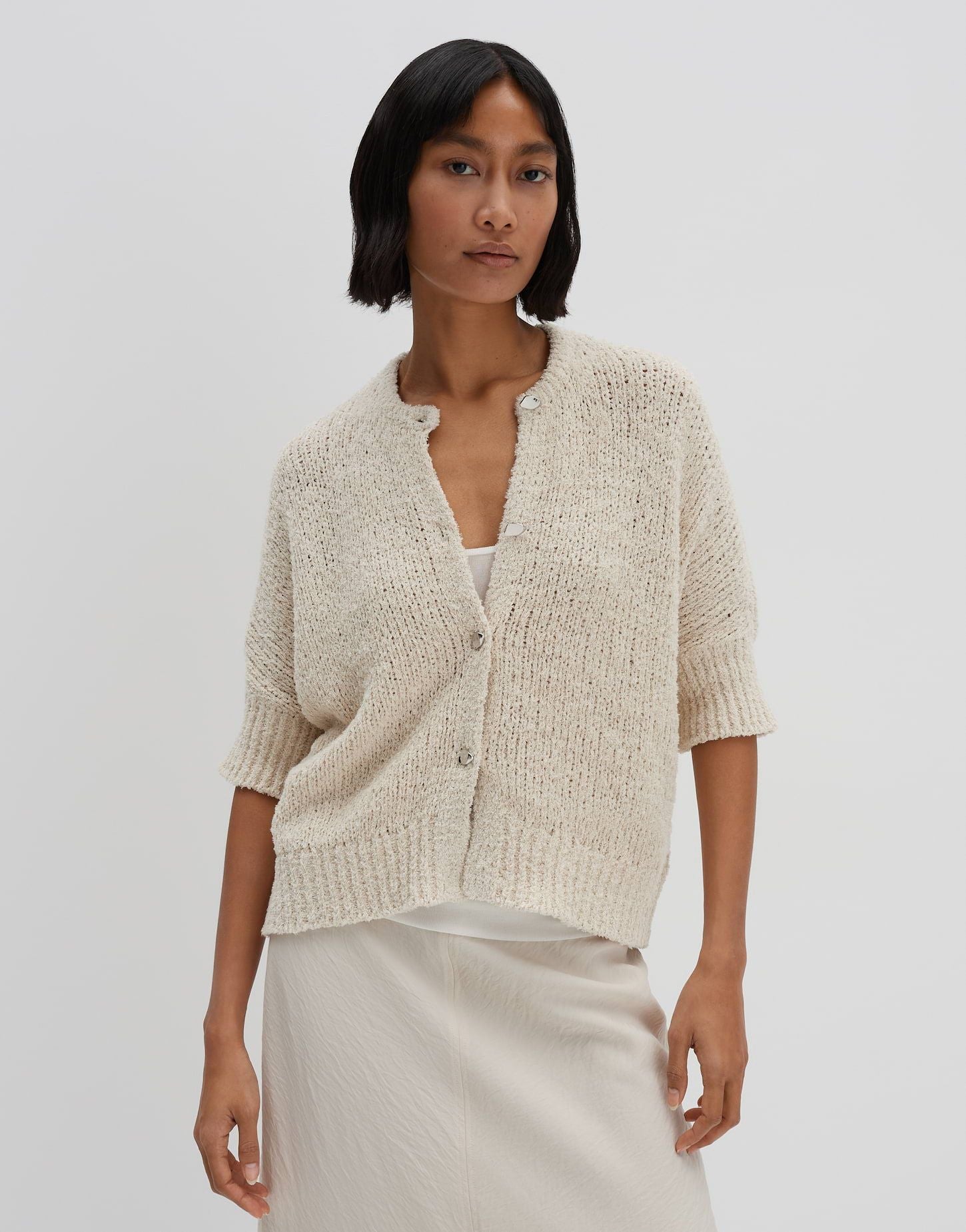 someday Damen Strickjacke Tibelita weiß