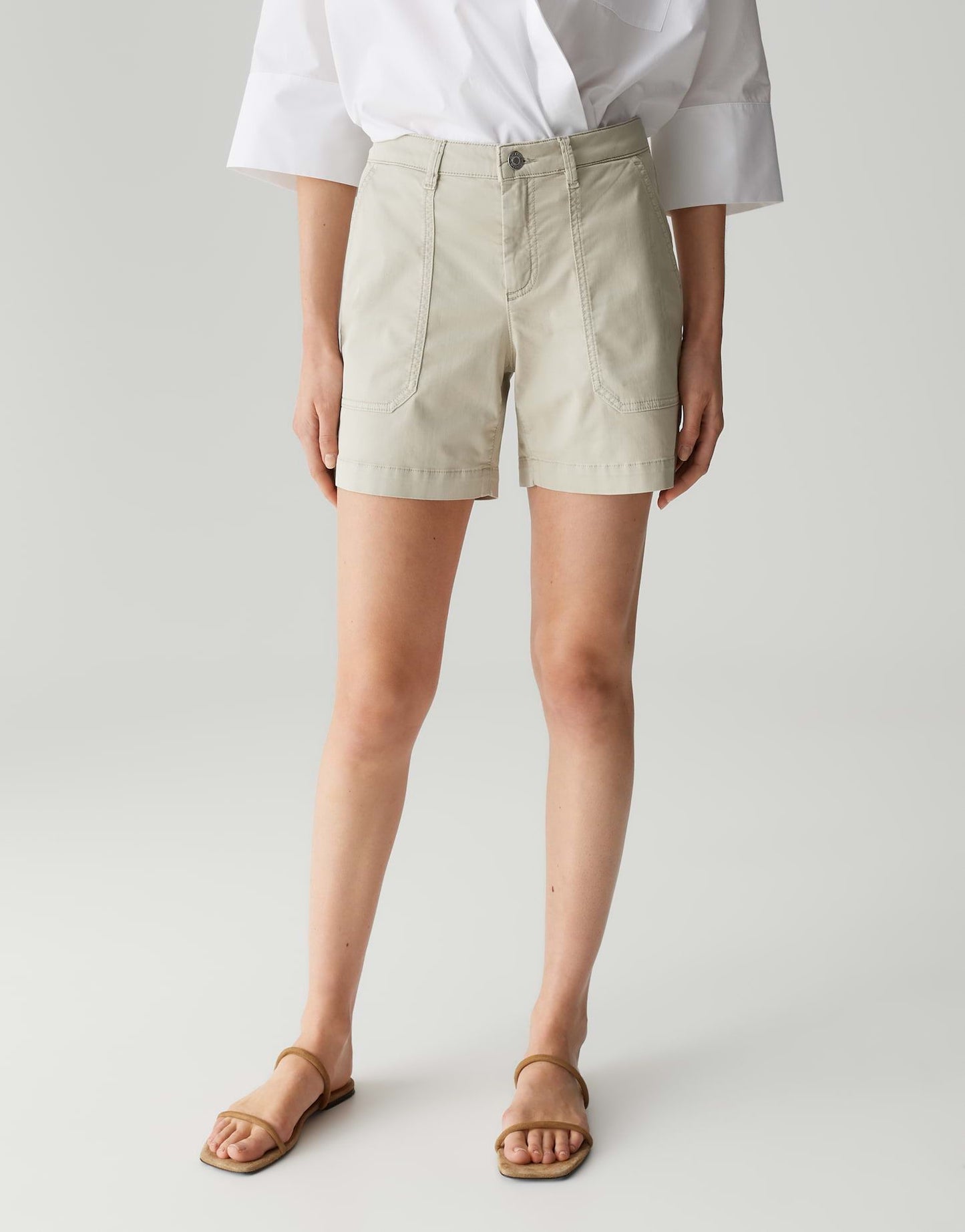 Opus Pants Damen Shorts Lisana cool beige