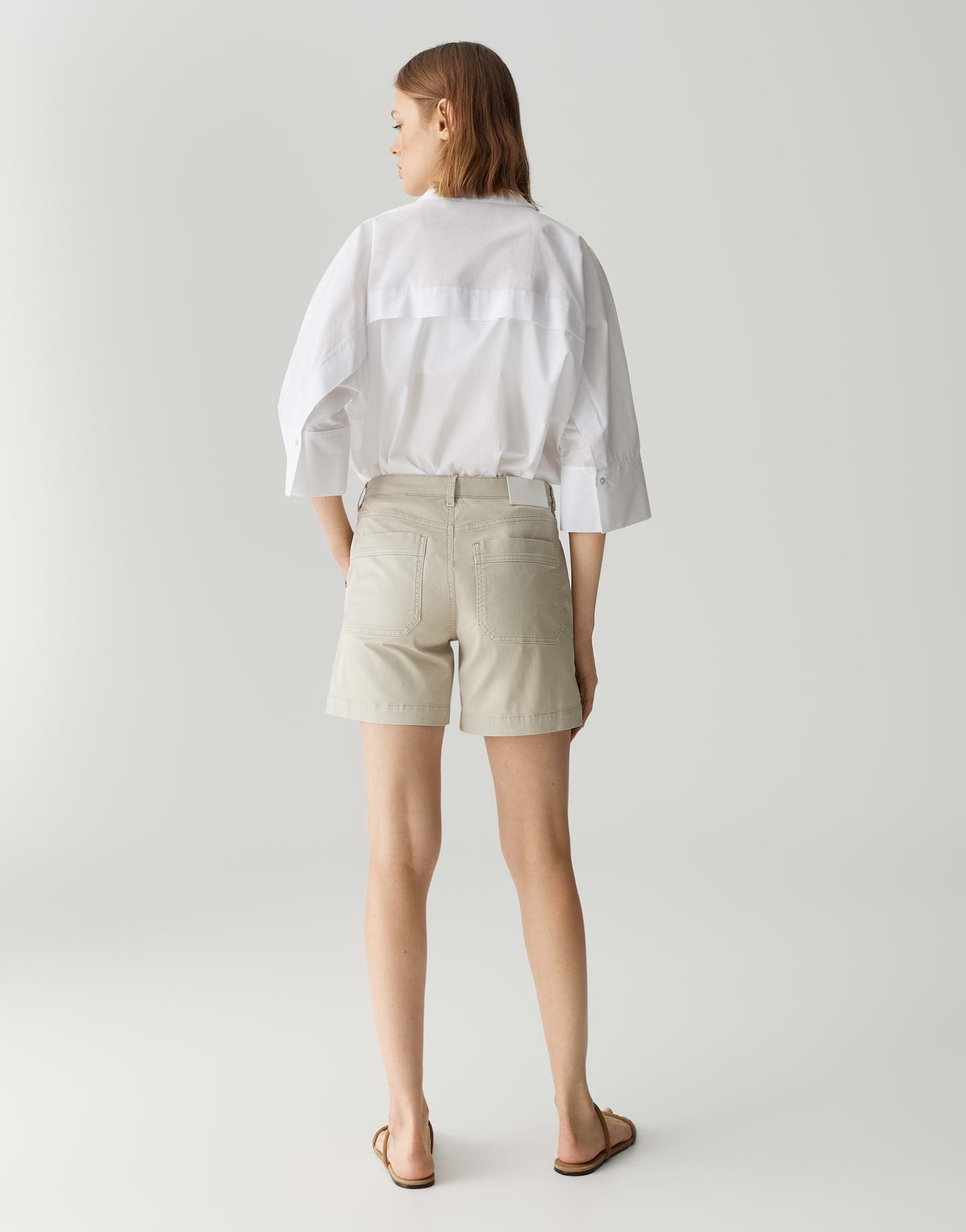 Opus Pants Damen Shorts Lisana cool beige