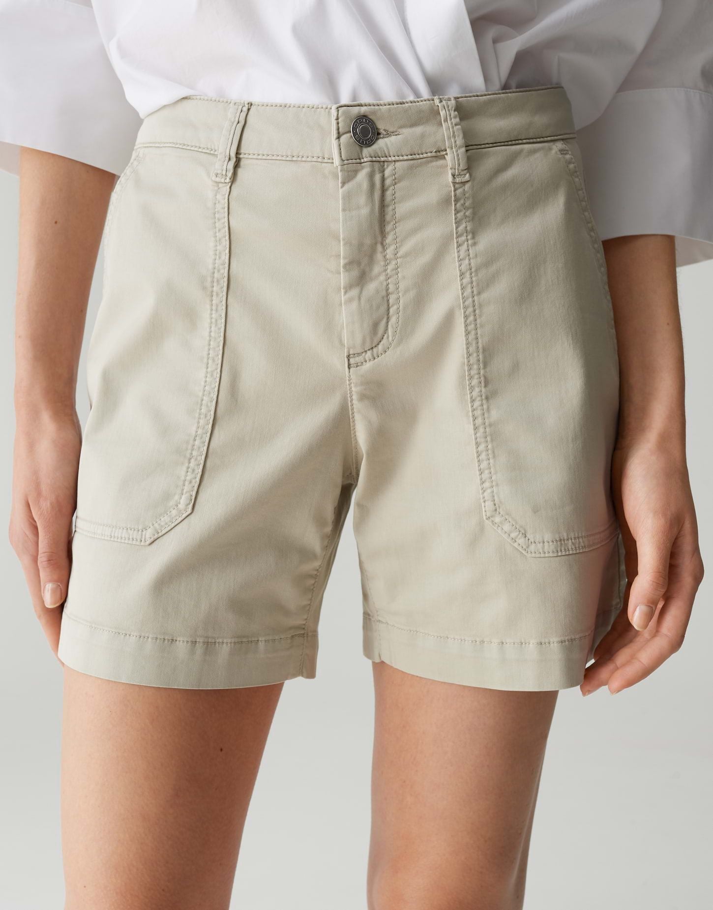 Opus Pants Damen Shorts Lisana cool beige