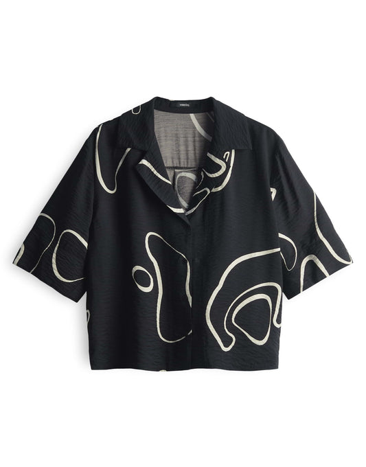 someday Damen Printbluse Zesora schwarz