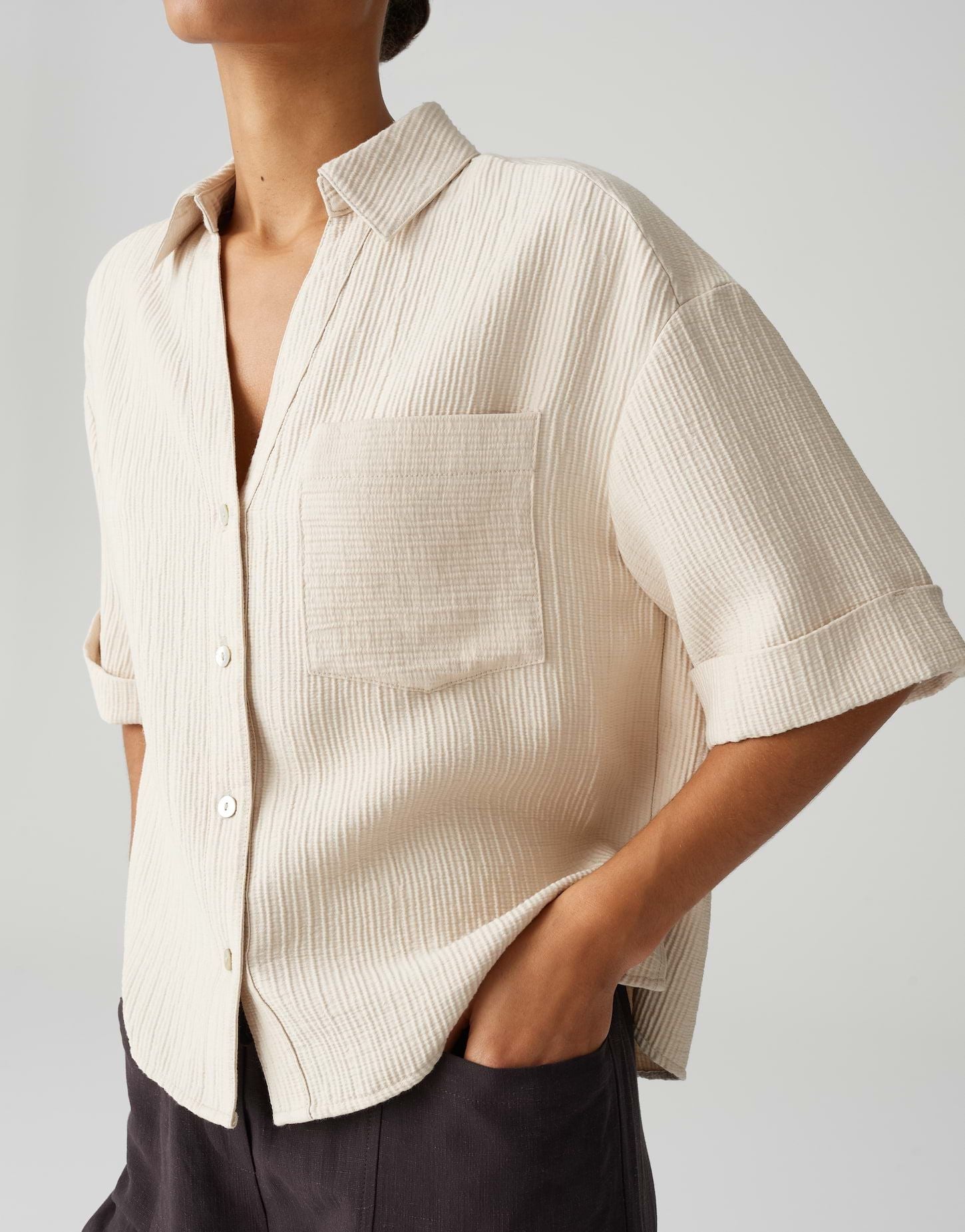 Opus Damen Blusenhemd Fiora beige