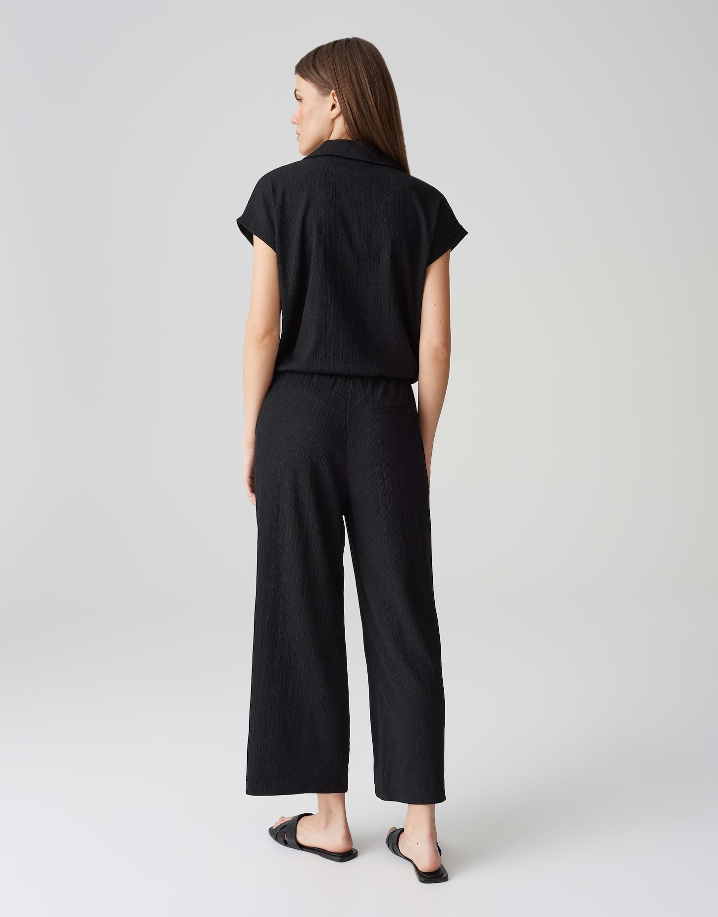 Opus Damen Jumpsuit Melti polo schwarz