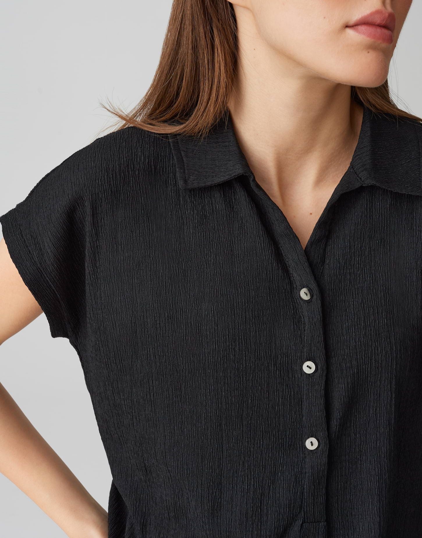 Opus Damen Jumpsuit Melti polo schwarz