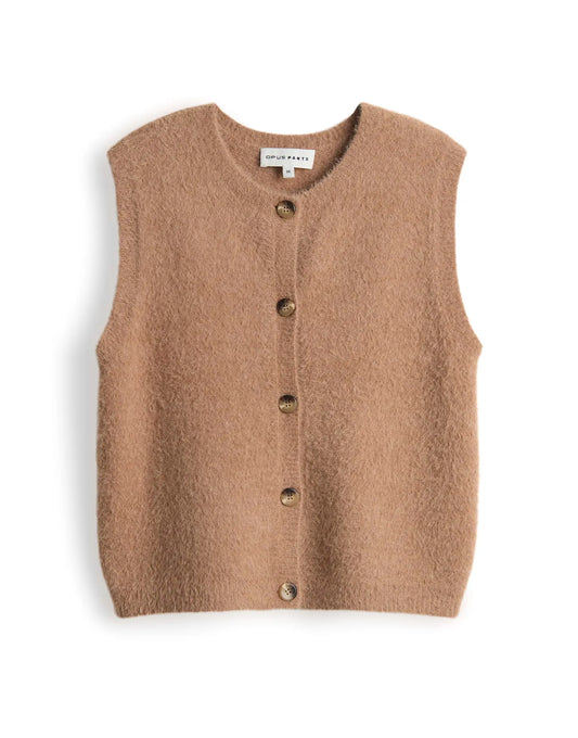 Opus Damen Strickweste 40 braun