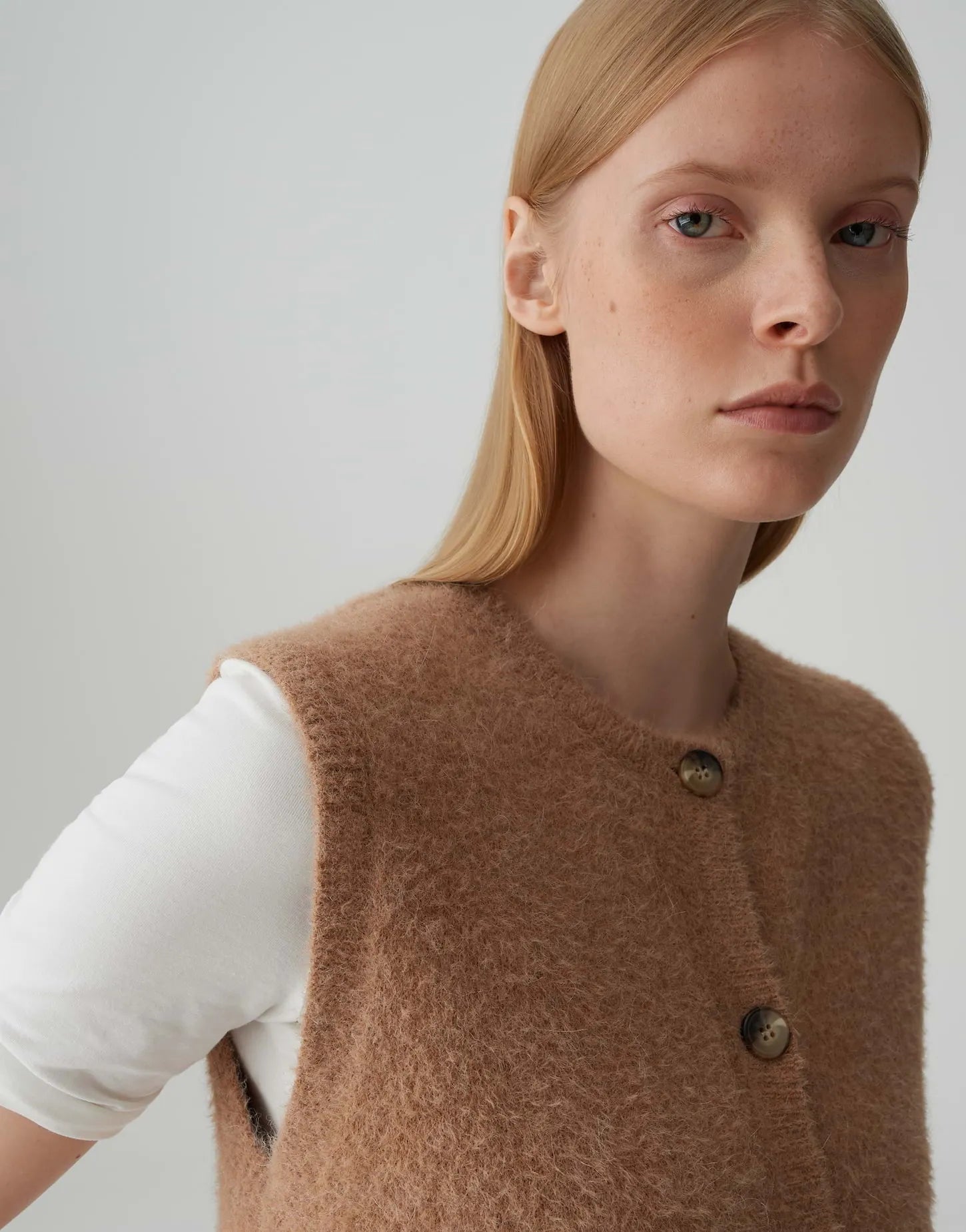 Opus Damen Strickweste braun